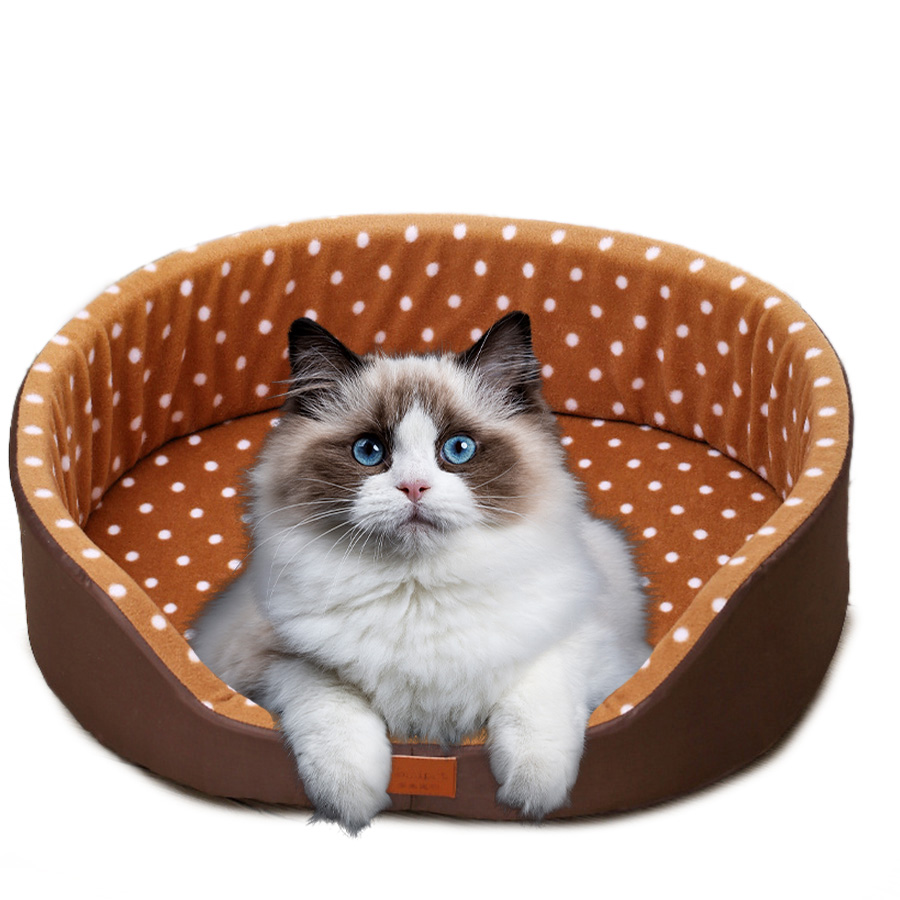 Legowisko dla psa kota posłanie kojec brązowe S