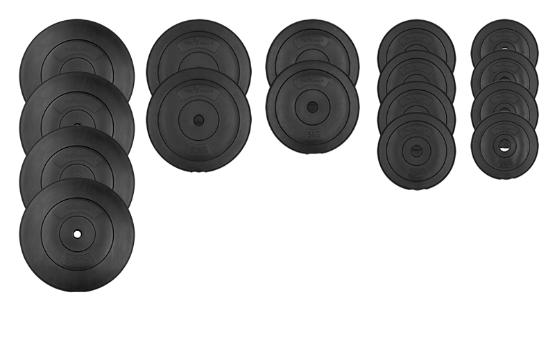 Zestaw do ćwiczeń 141kg z ławką PH 2132 sztangą 180 cm, gryfem 120 cm łamanym, obciążeniem 105 kg i hantlami