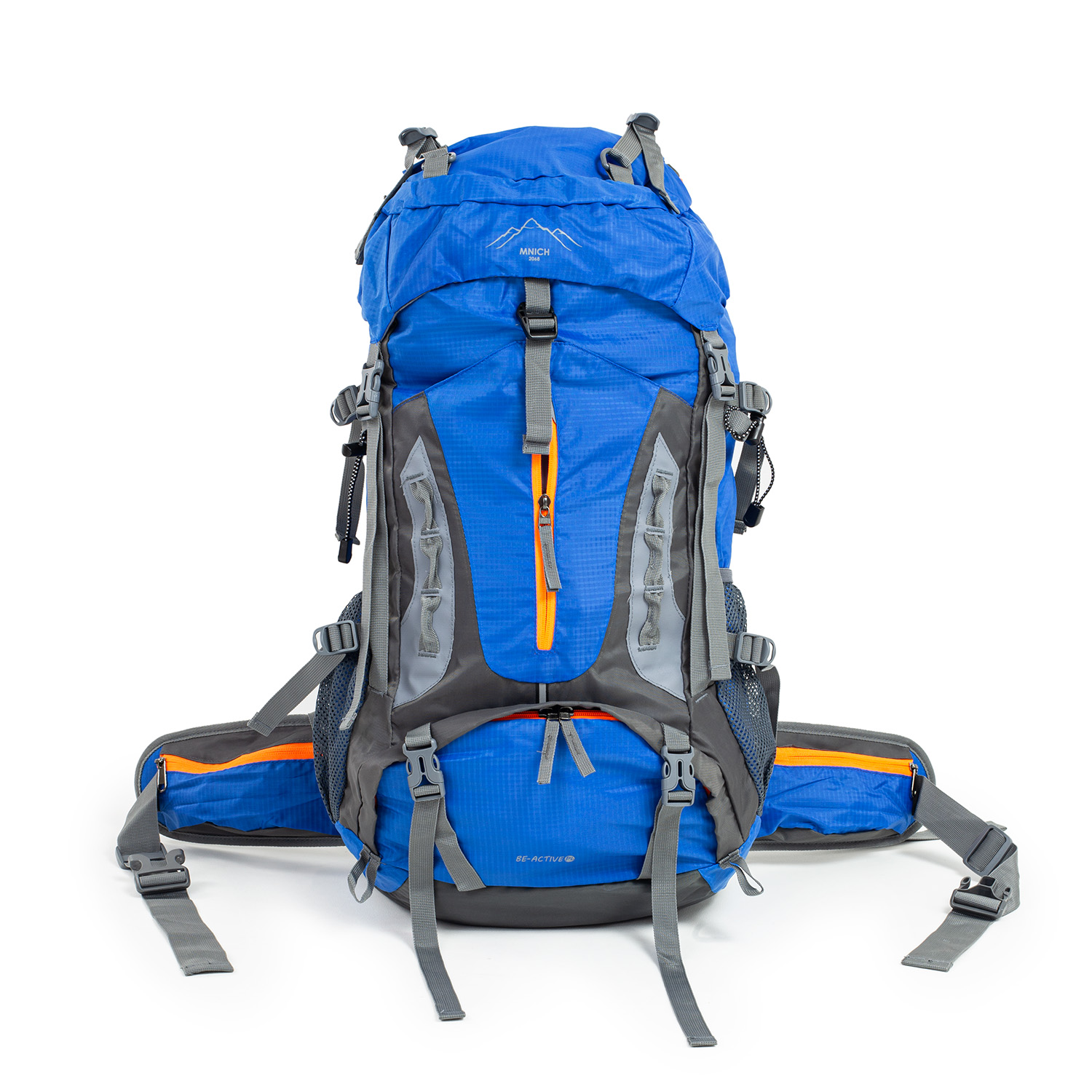 Plecak turystyczny górski trekkingowy Mnich 70 litrów błękitny