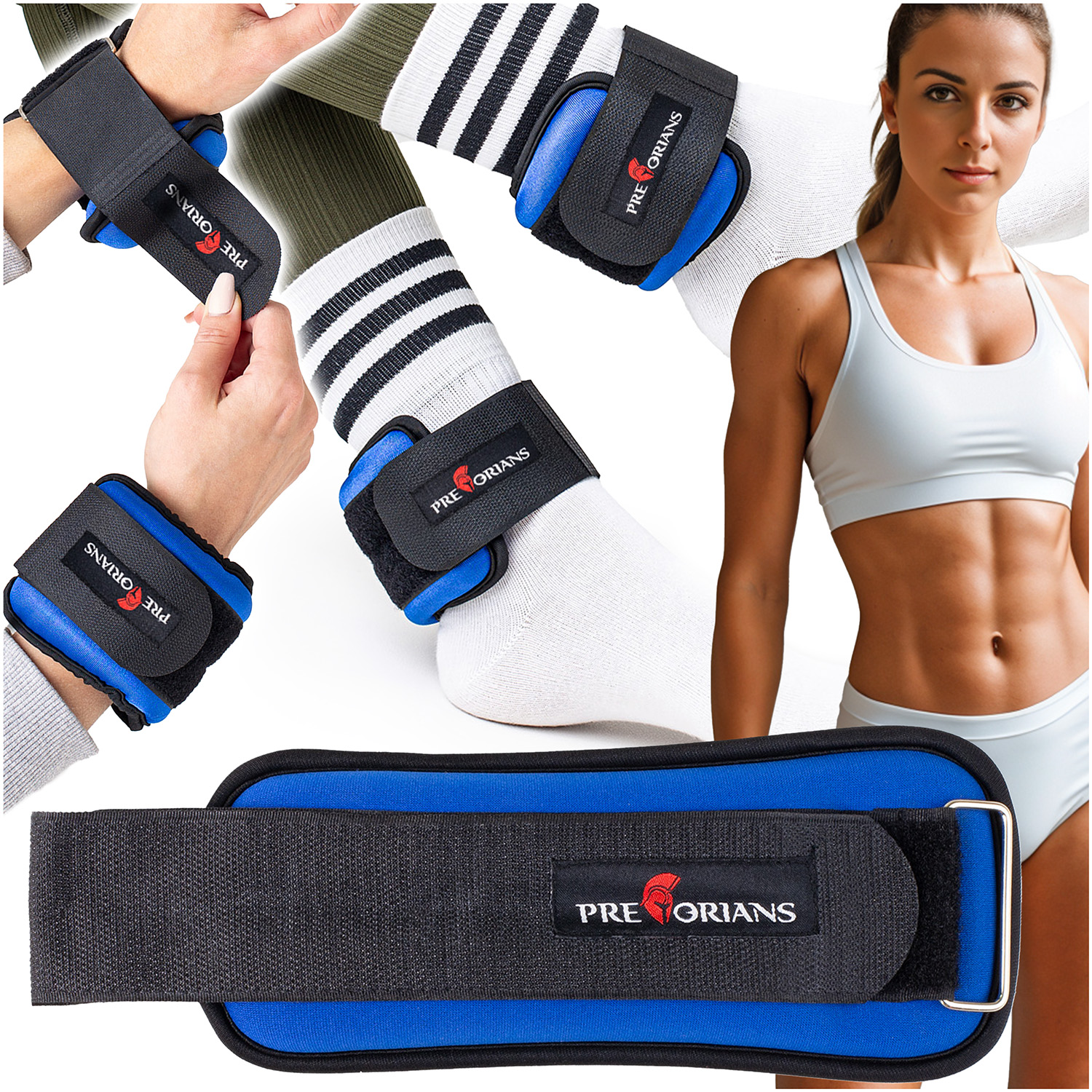 Obciążniki ciężarki na nogi kostki ręce nadgarstki 2x0,5kg Pretorians