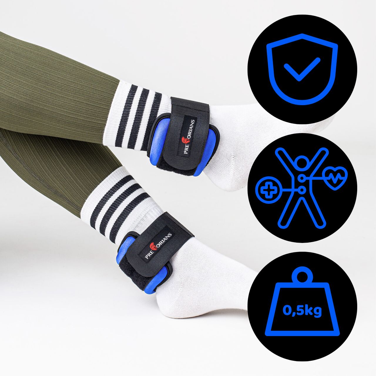 Obciążniki ciężarki na nogi kostki ręce nadgarstki 2x0,5kg Pretorians