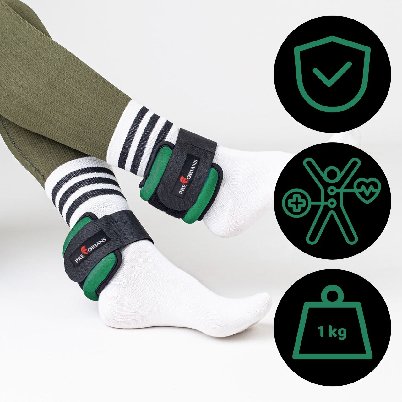 Obciążniki ciężarki na nogi kostki ręce nadgarstki 2x1kg Pretorians