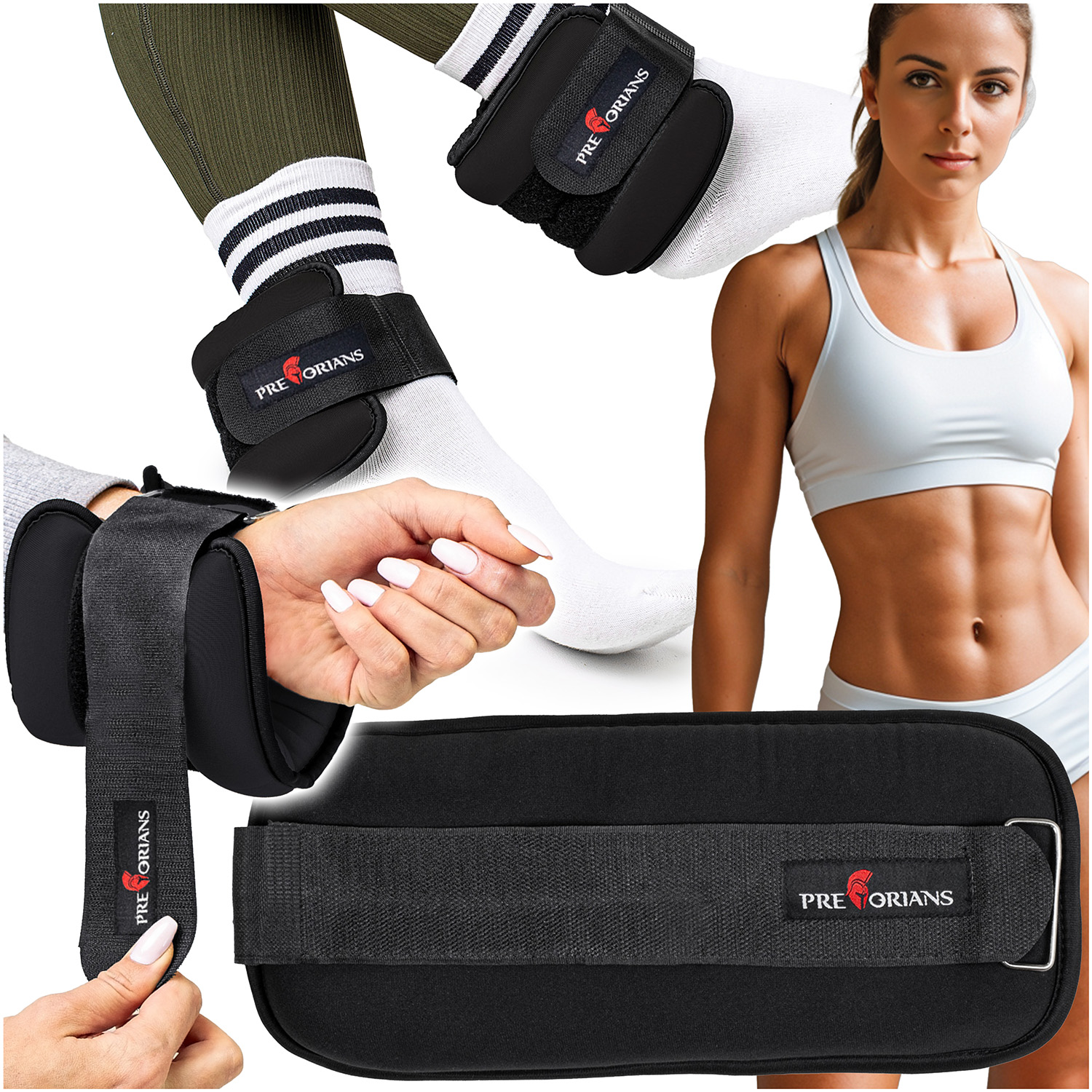 Obciążniki ciężarki na nogi kostki ręce nadgarstki 2x2kg Pretorians