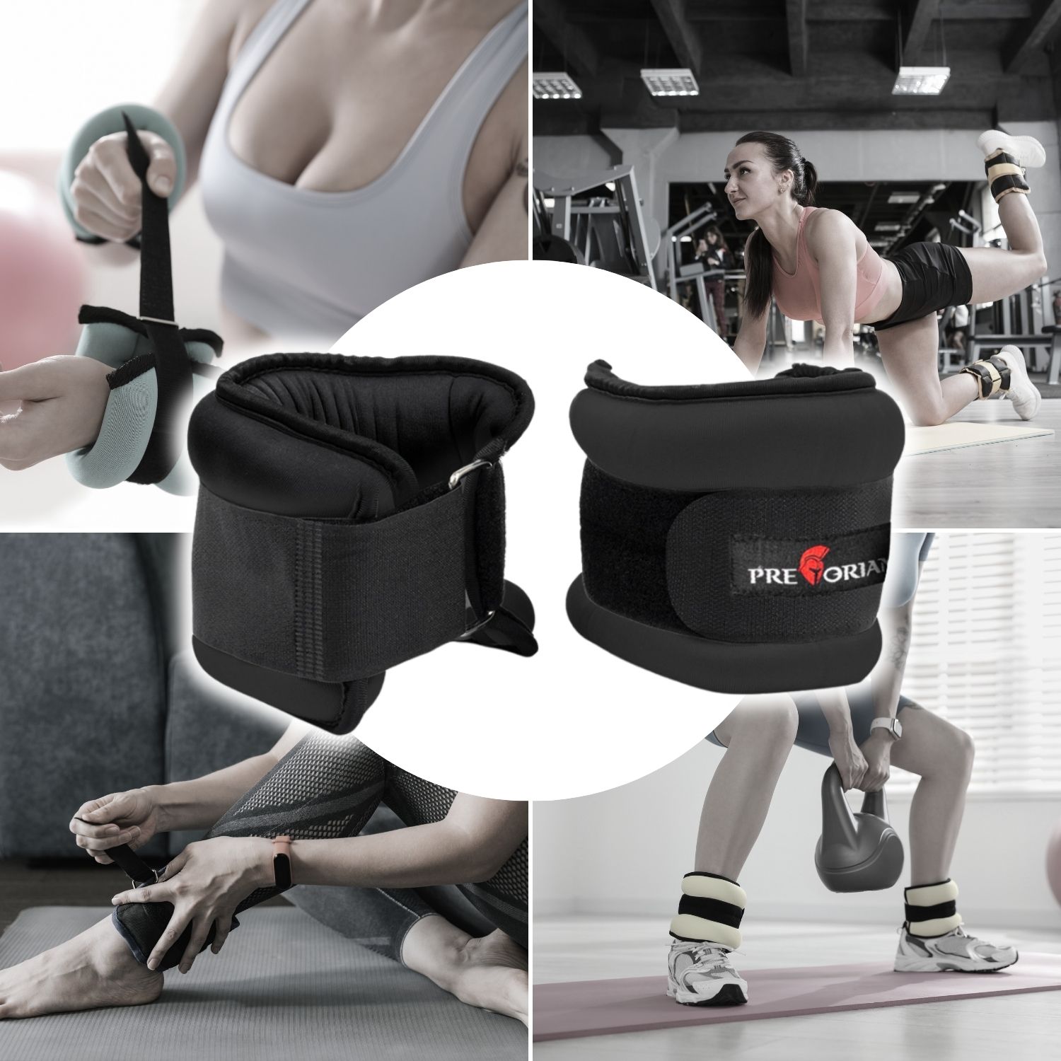 Obciążniki ciężarki na nogi kostki ręce nadgarstki 2x2kg Pretorians