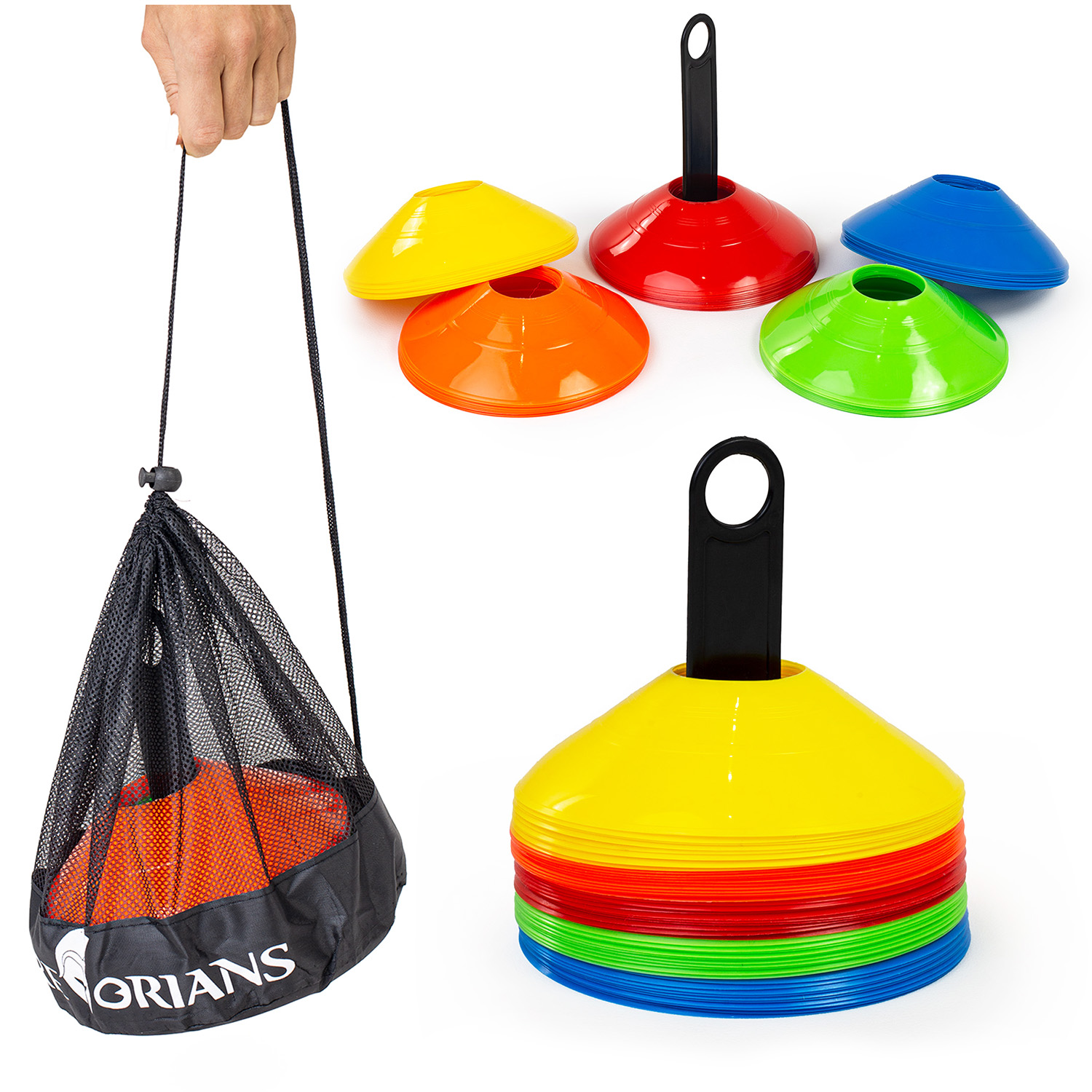 Pachołki treningowe talerzyki piłkarskie grzybki do piłki nożnej 50szt