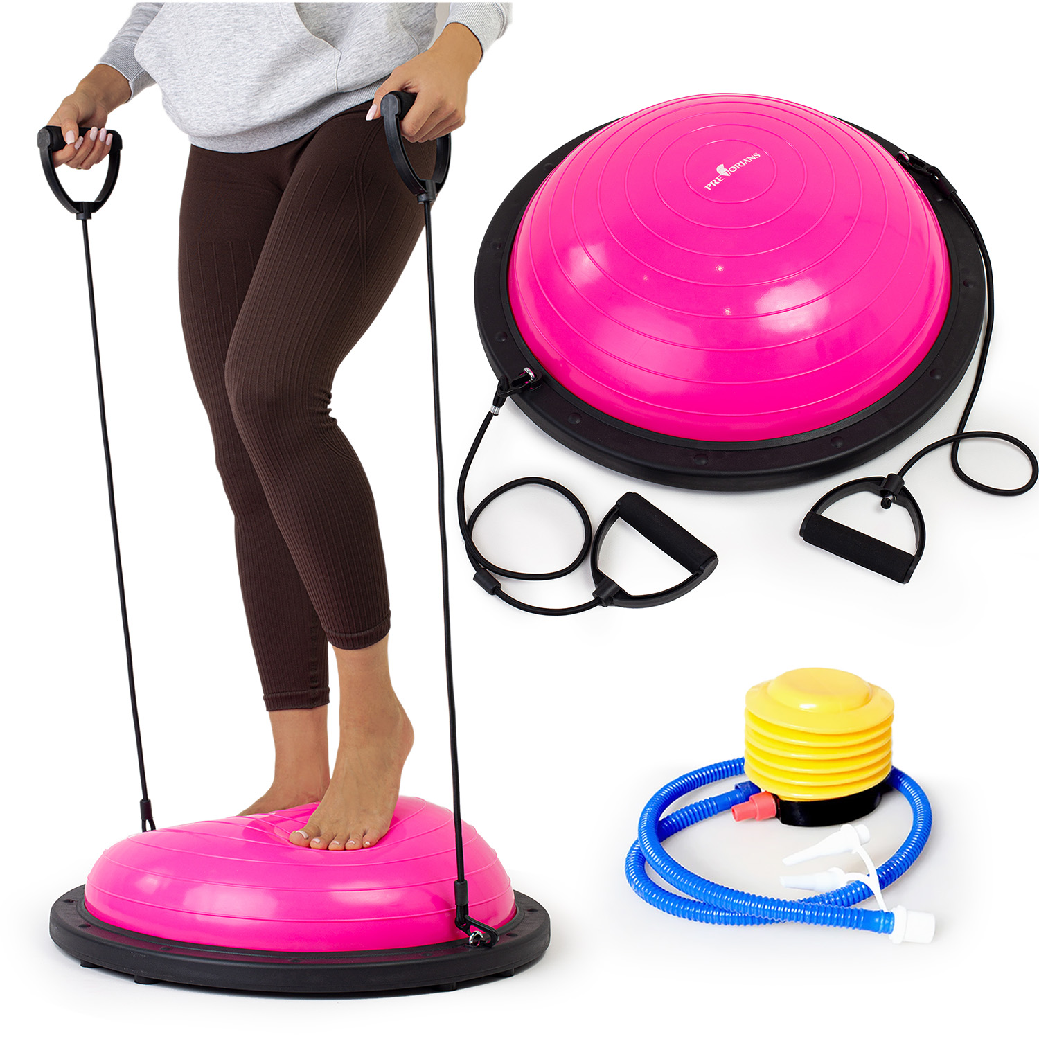 Platforma do balansowania różowa piłka do ćwiczeń trener równowagi ekspandery