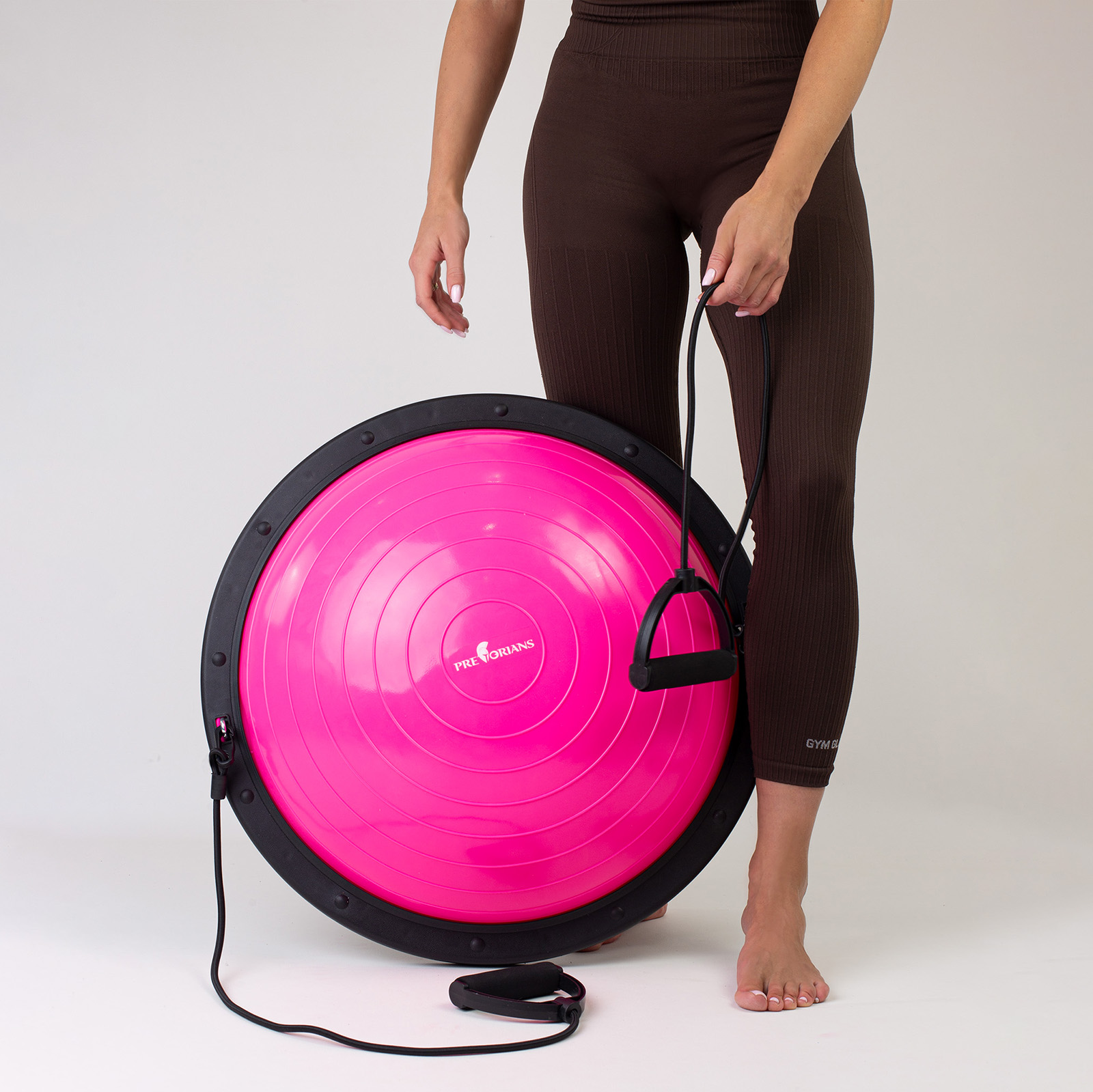 Platforma do balansowania różowa piłka do ćwiczeń trener równowagi ekspandery