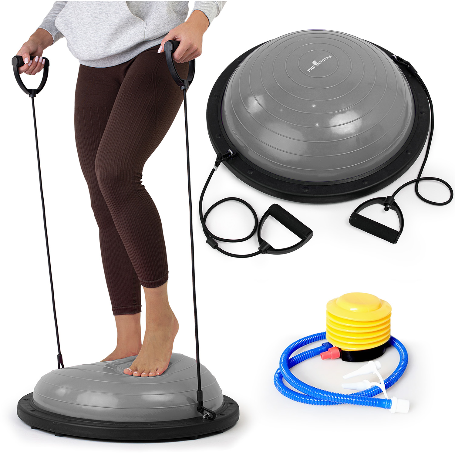 Platforma do balansowania szara piłka do ćwiczeń trener równowagi ekspandery