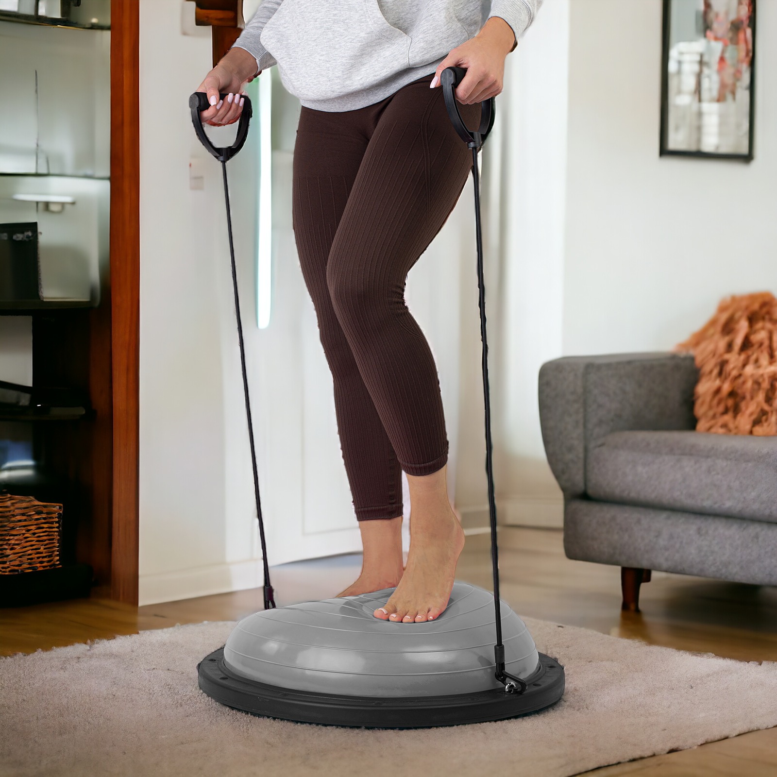 Platforma do balansowania szara piłka do ćwiczeń trener równowagi ekspandery