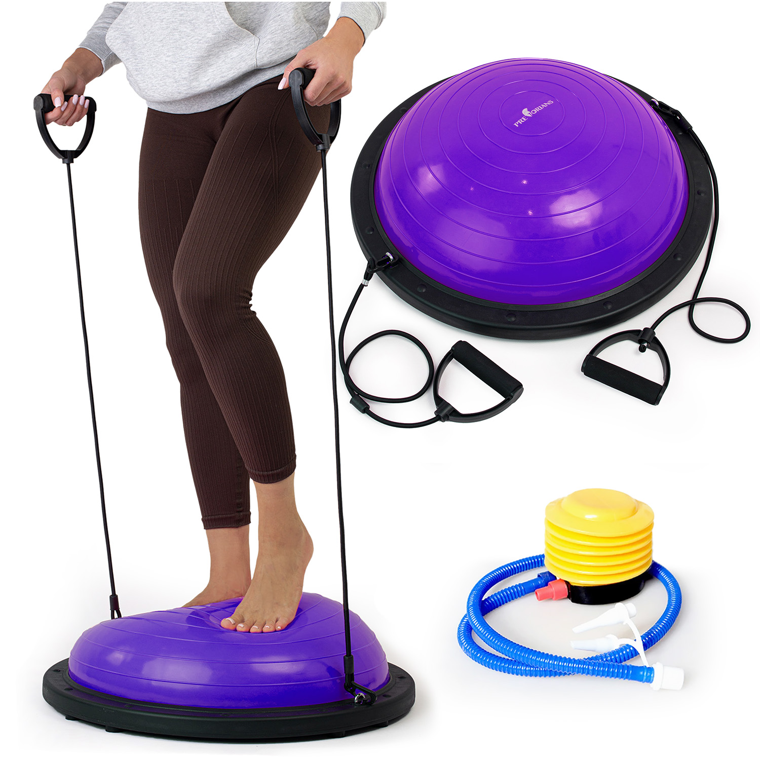 Platforma do balansowania fioletowa piłka do ćwiczeń trener równowagi ekspandery