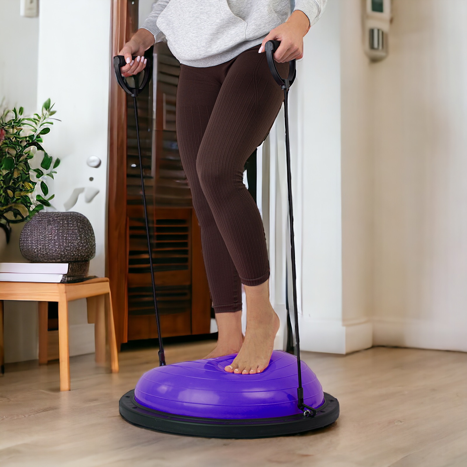 Platforma do balansowania fioletowa piłka do ćwiczeń trener równowagi ekspandery