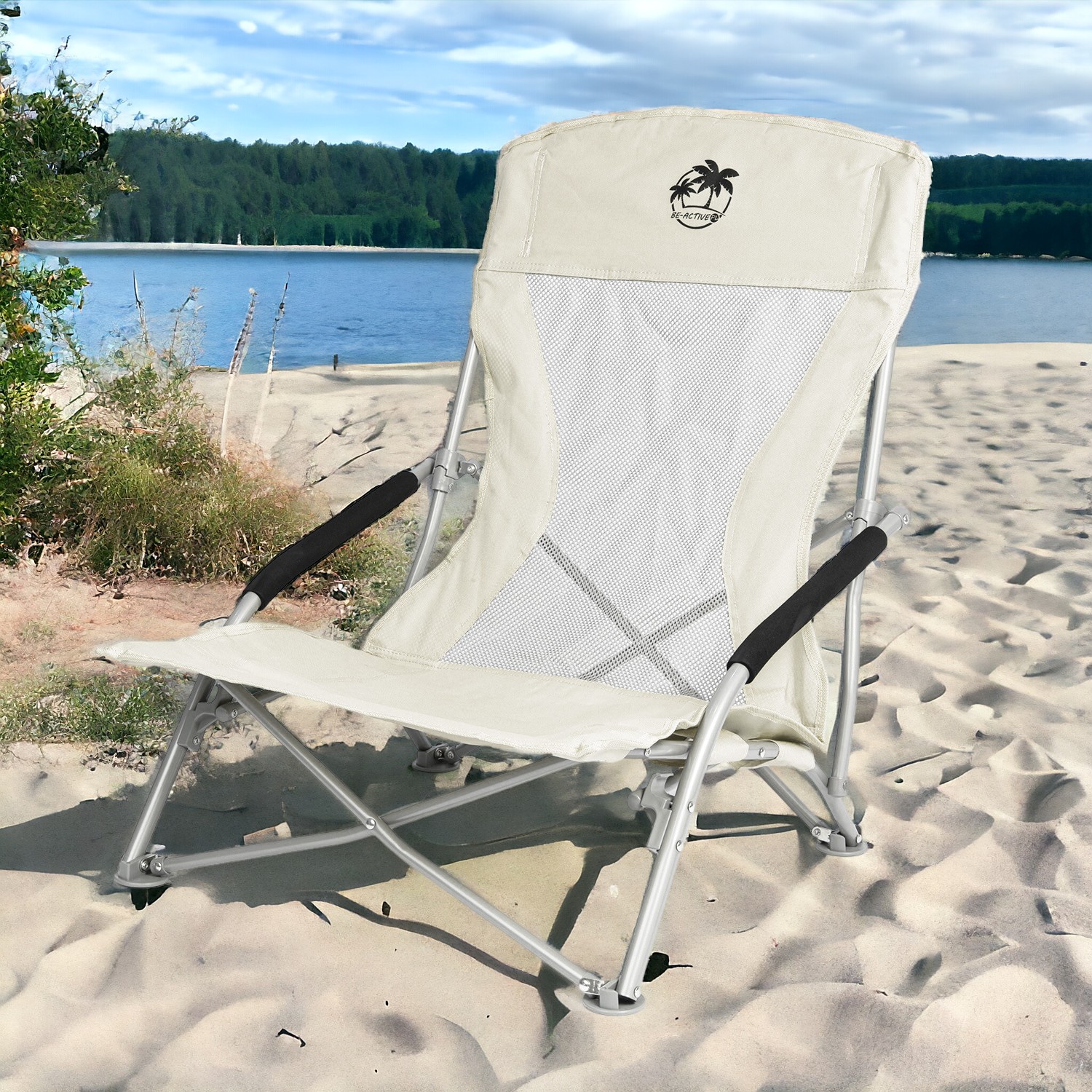 Krzesło turystyczne plażowe wędkarskie na kemping ryby rozkładane