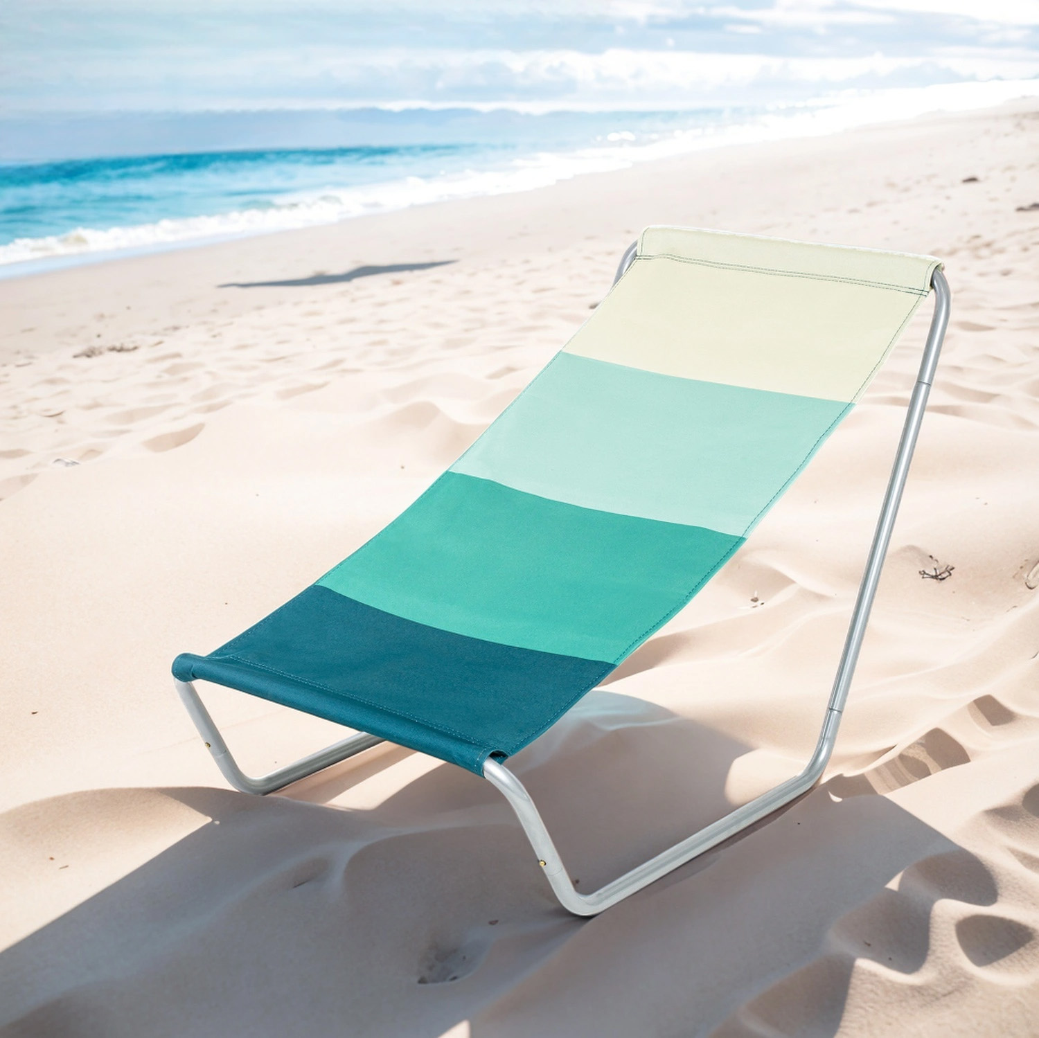 Leżak turystyczny plażowy ogrodowy składany + torba