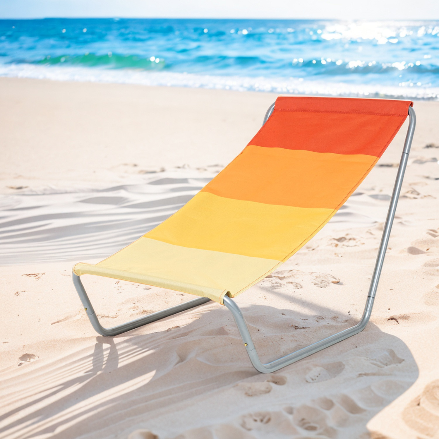 Leżak turystyczny plażowy ogrodowy składany + torba