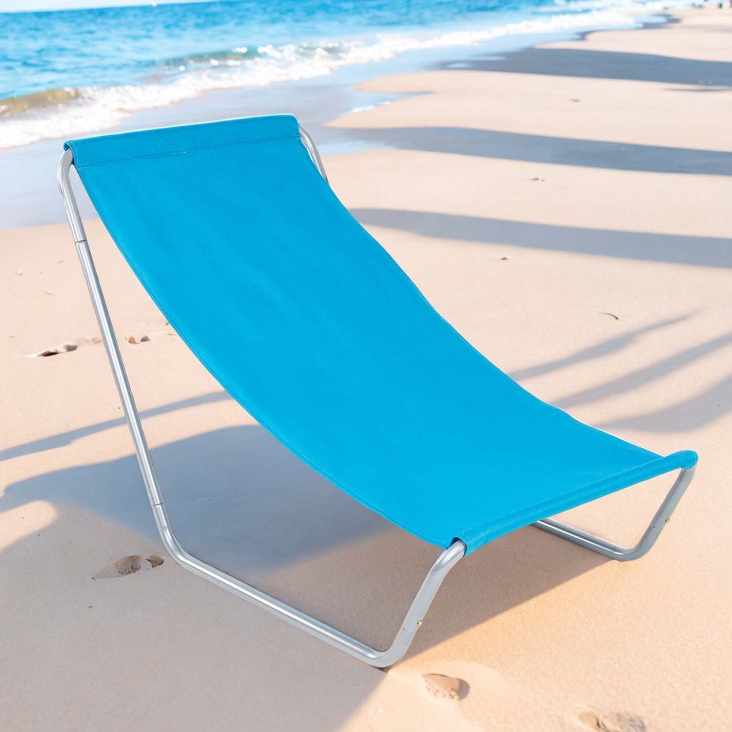 Leżak turystyczny plażowy ogrodowy składany + torba