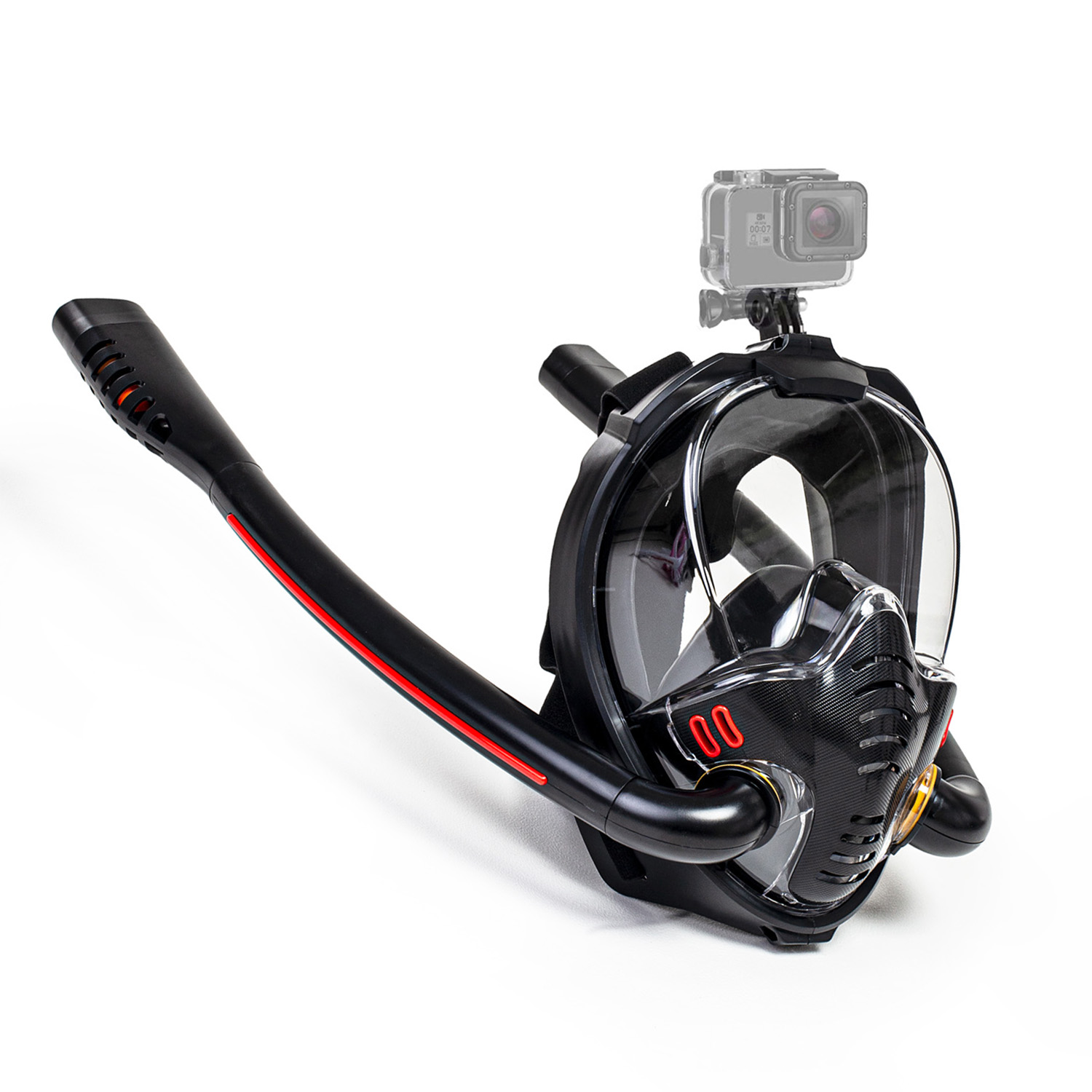 Maska do snorkelingu nurkowania pełnotwarzowa uchwyt na kamerę S/M