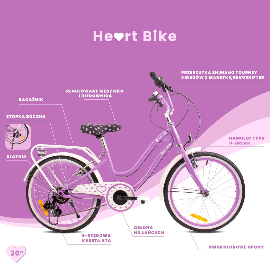 Rower miejski dla dziewczynki 20