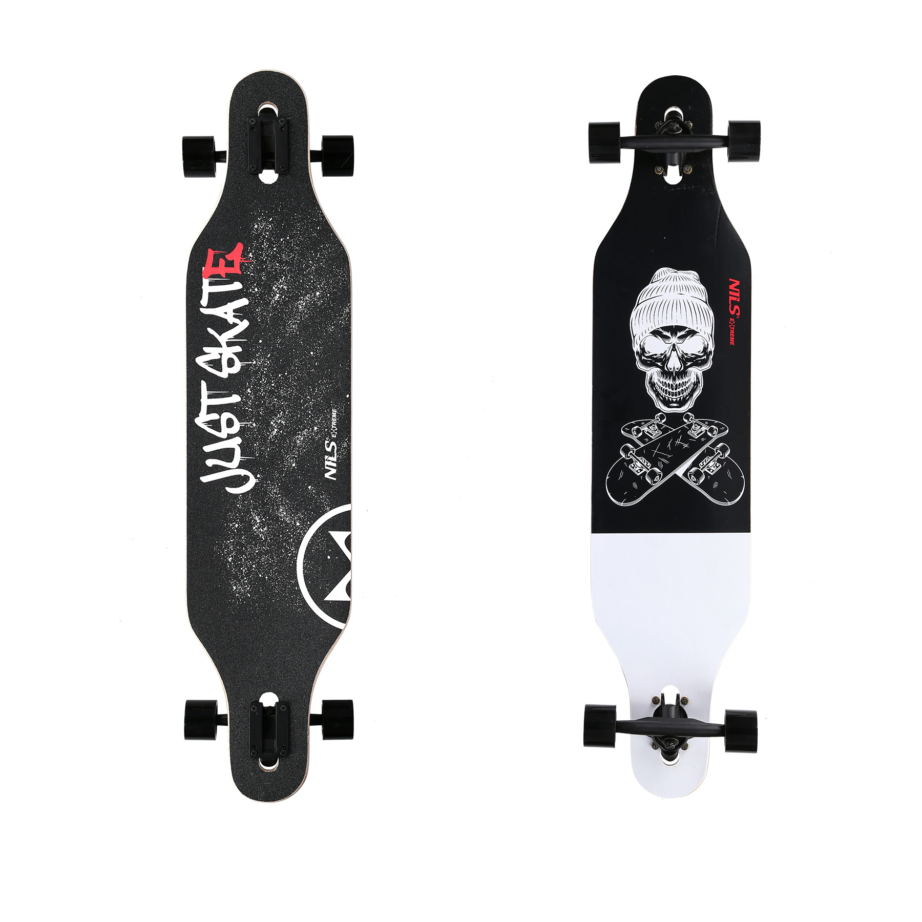 Longboard skull2 wood skate Nils Extreme