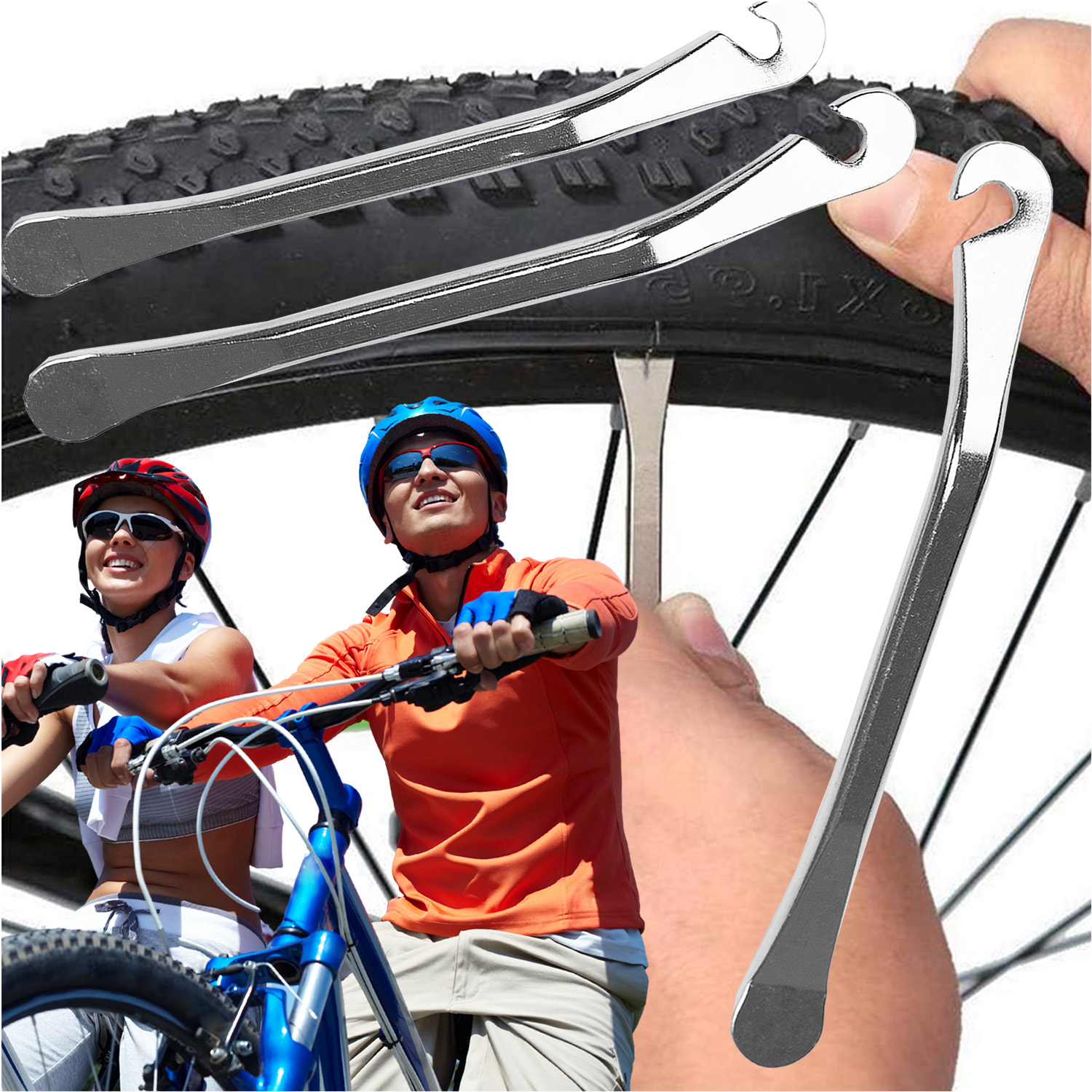 Łyżki do zdejmowania opon montażu koła zestaw 3 sztuk do roweru