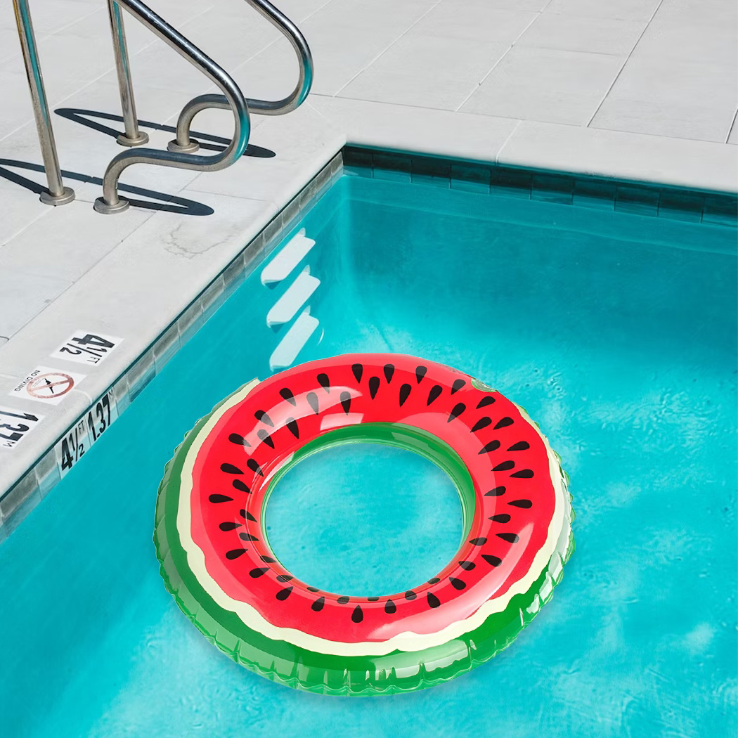 Duże koło dmuchane arbuz 120cm materac do wody pływania na basen xxl