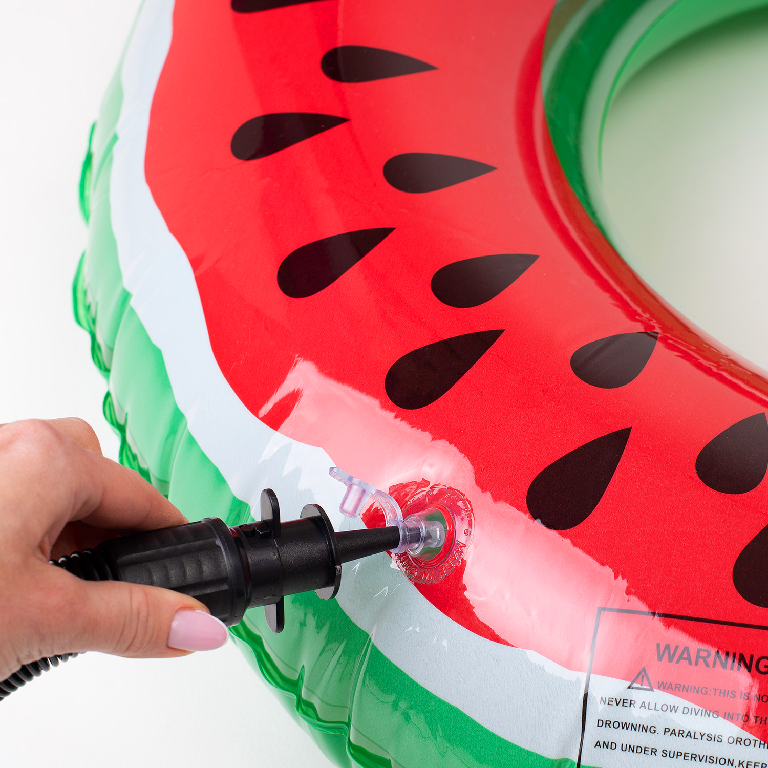 Duże koło dmuchane arbuz 120cm materac do wody pływania na basen xxl