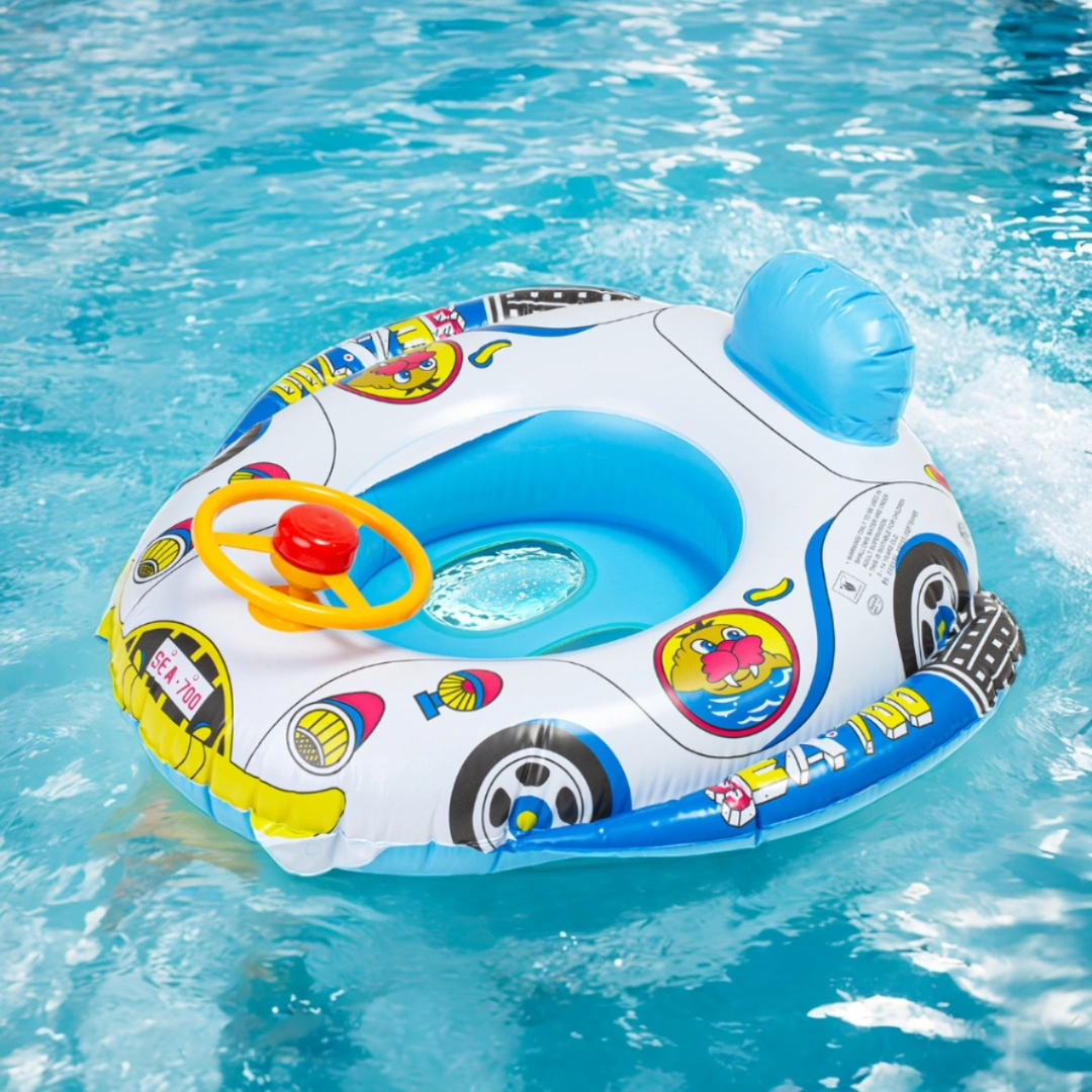 Dmuchany samolot pontonik z siedziskiem koło do pływania dla dzieci nad wodę