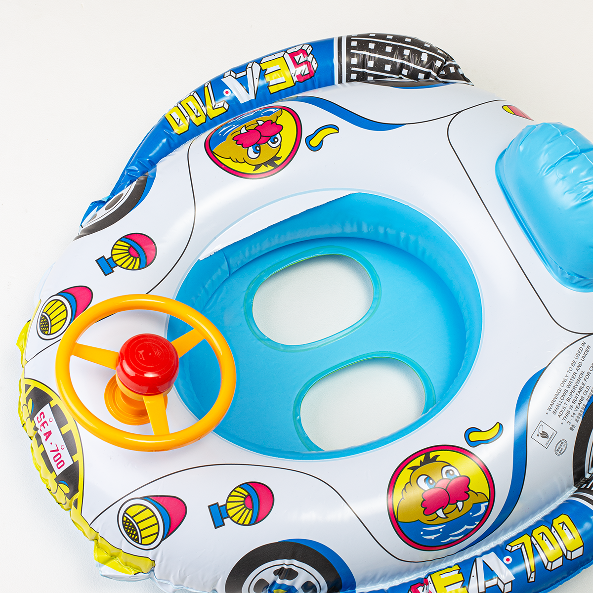 Dmuchany samolot pontonik z siedziskiem koło do pływania dla dzieci nad wodę