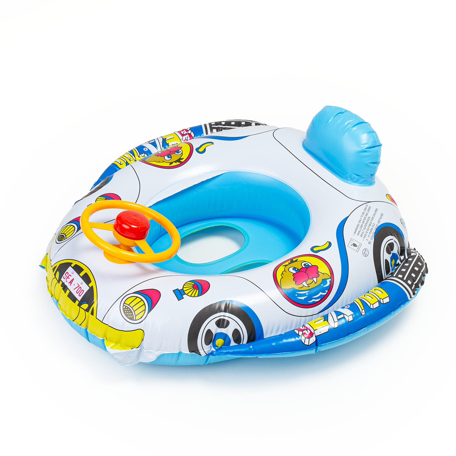 Dmuchany samolot pontonik z siedziskiem koło do pływania dla dzieci nad wodę