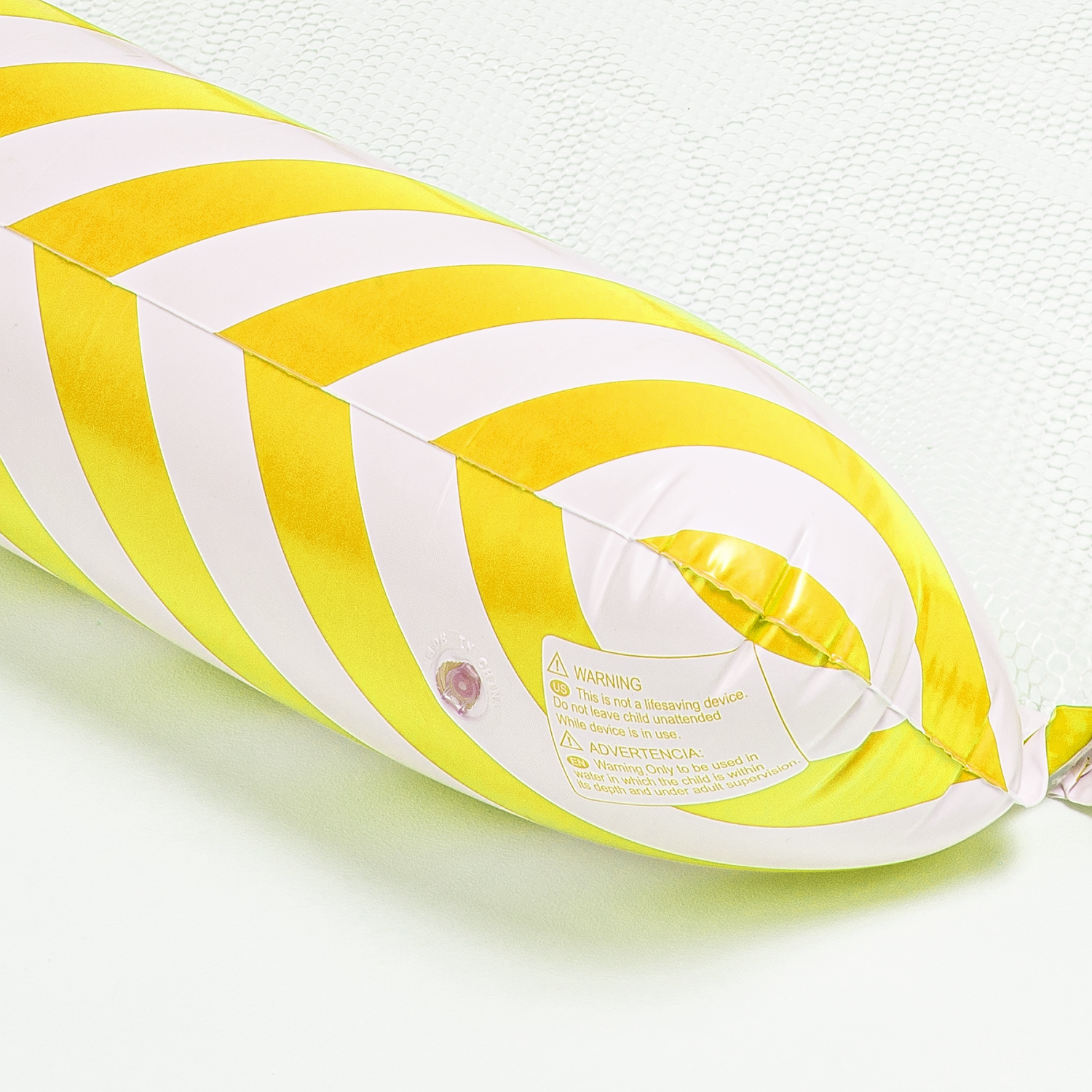 Materac dmuchany do pływania plażowy z siatką żółty