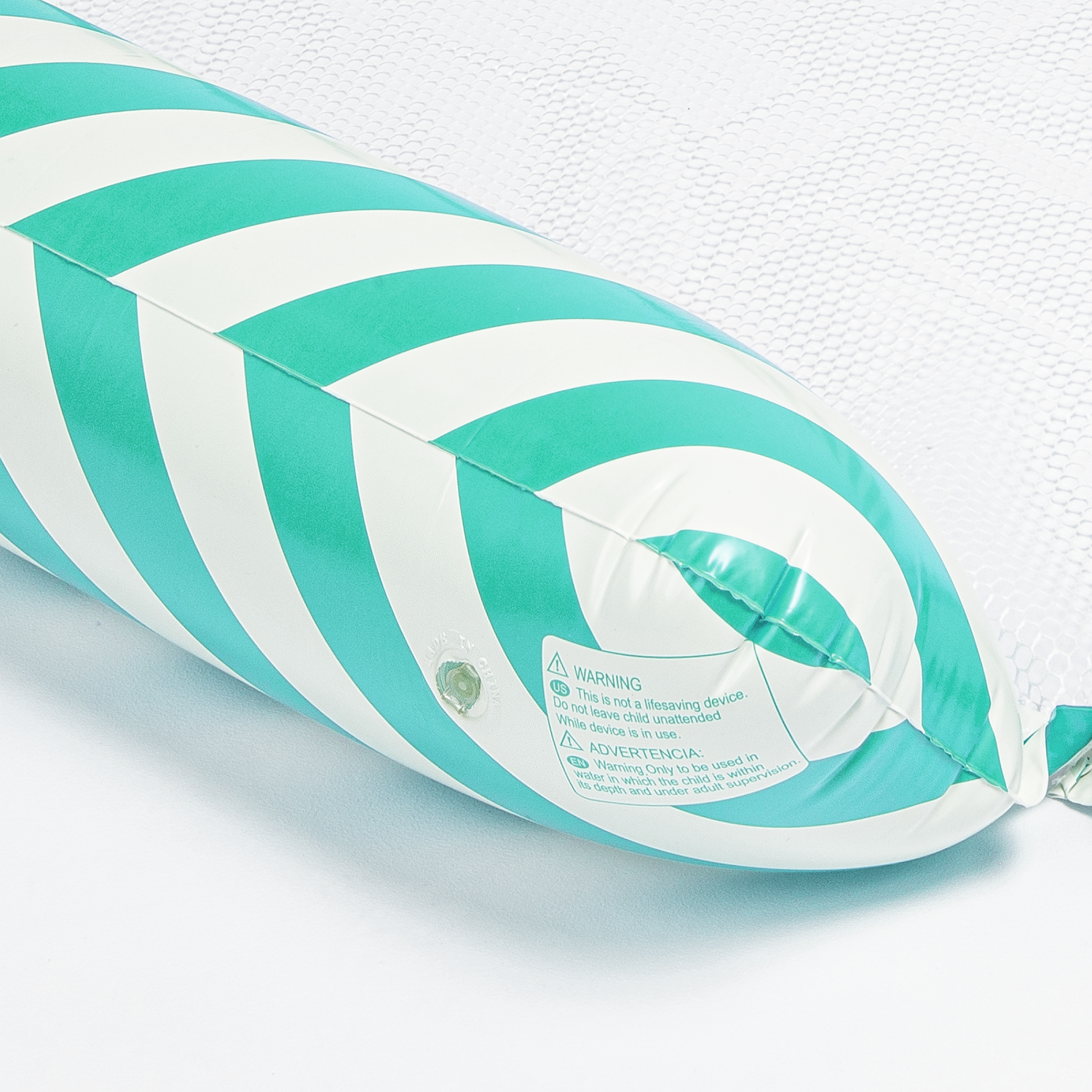 Materac dmuchany do pływania plażowy z siatką niebieski