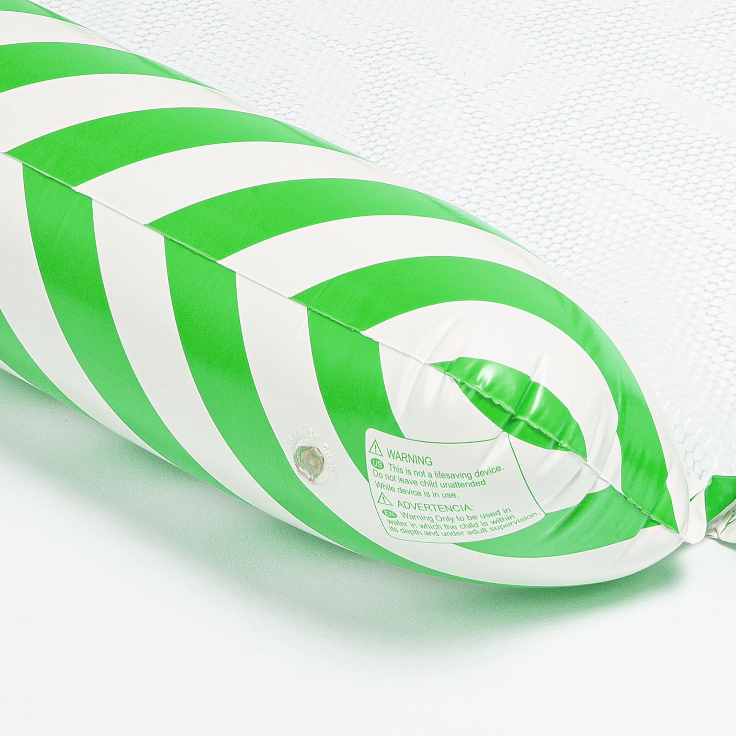 Materac dmuchany do pływania plażowy z siatką zielony