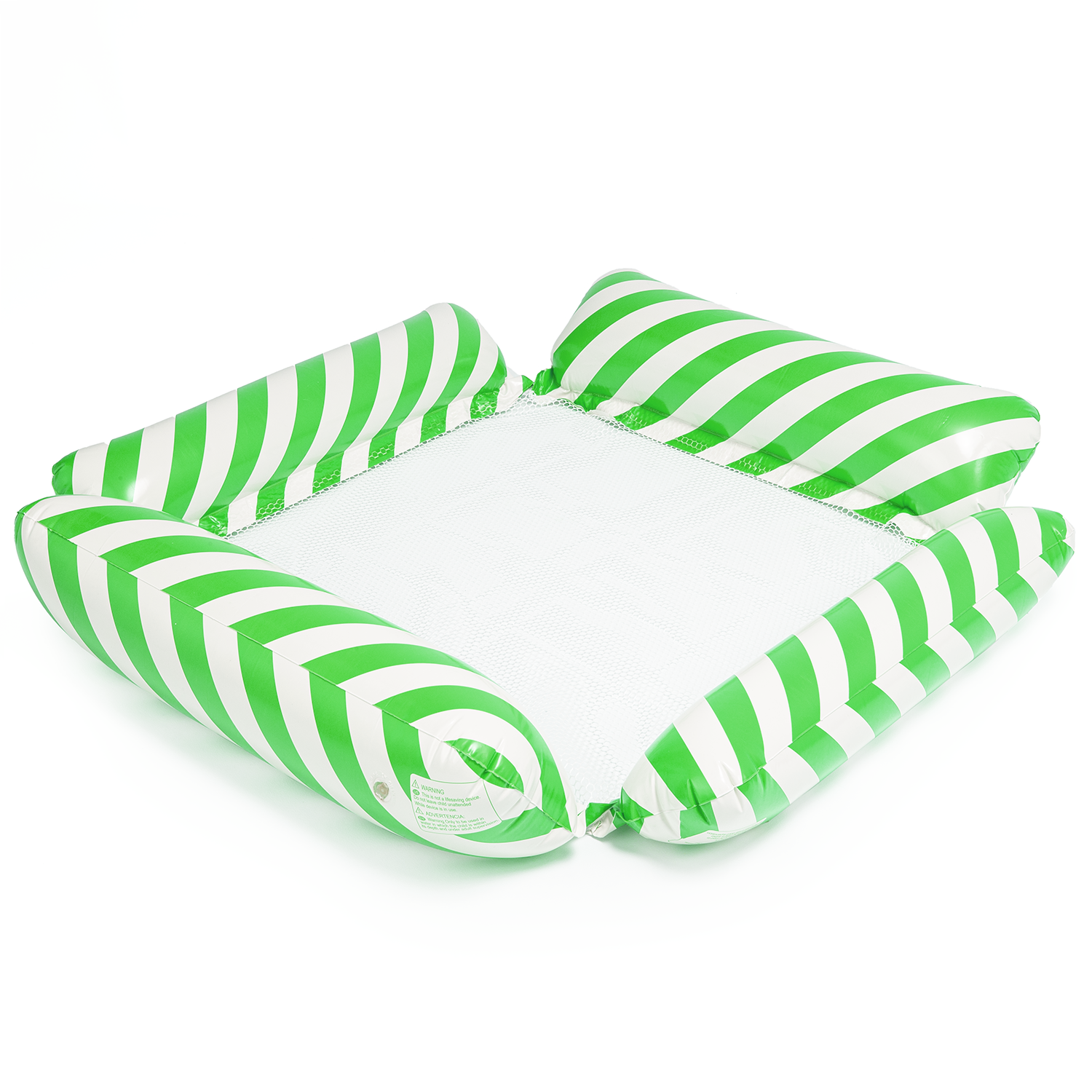 Materac dmuchany do pływania plażowy z siatką zielony