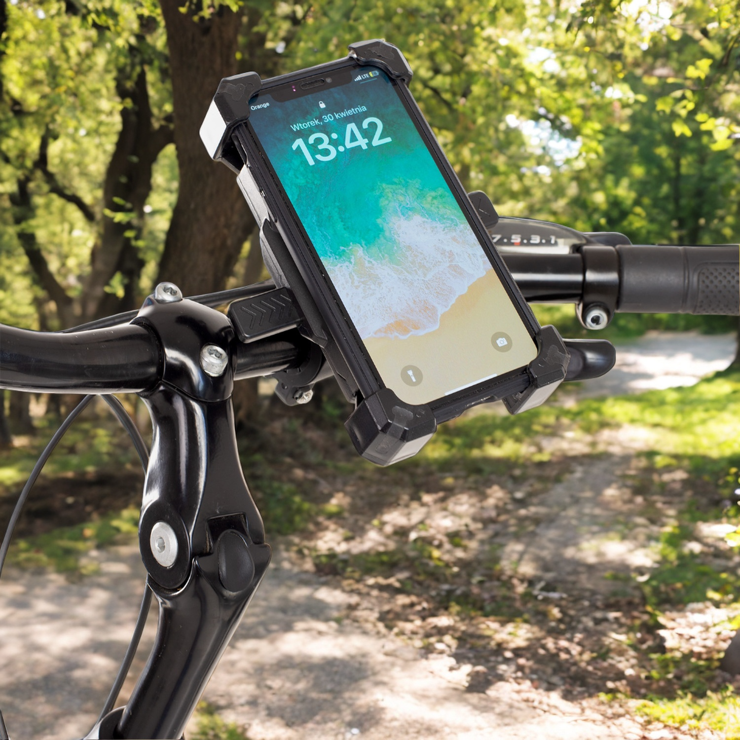 Uchwyt rowerowy na telefon regulowany do roweru telefonu mocowanie na kierownicę