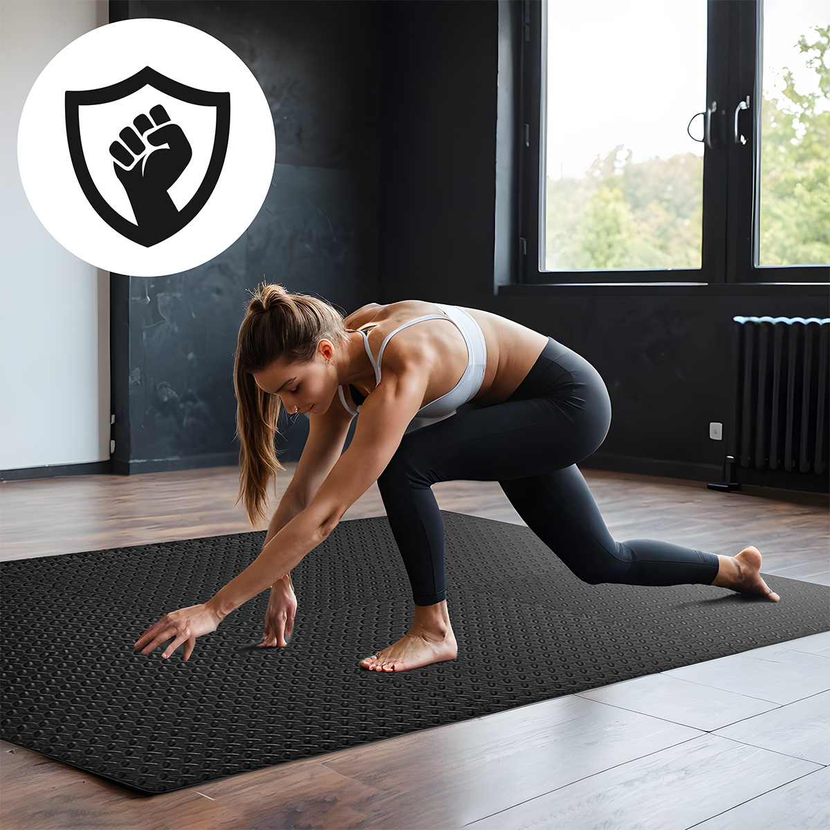 Mata pod sprzęt siłowy ochronna puzzle EVA - 6el.