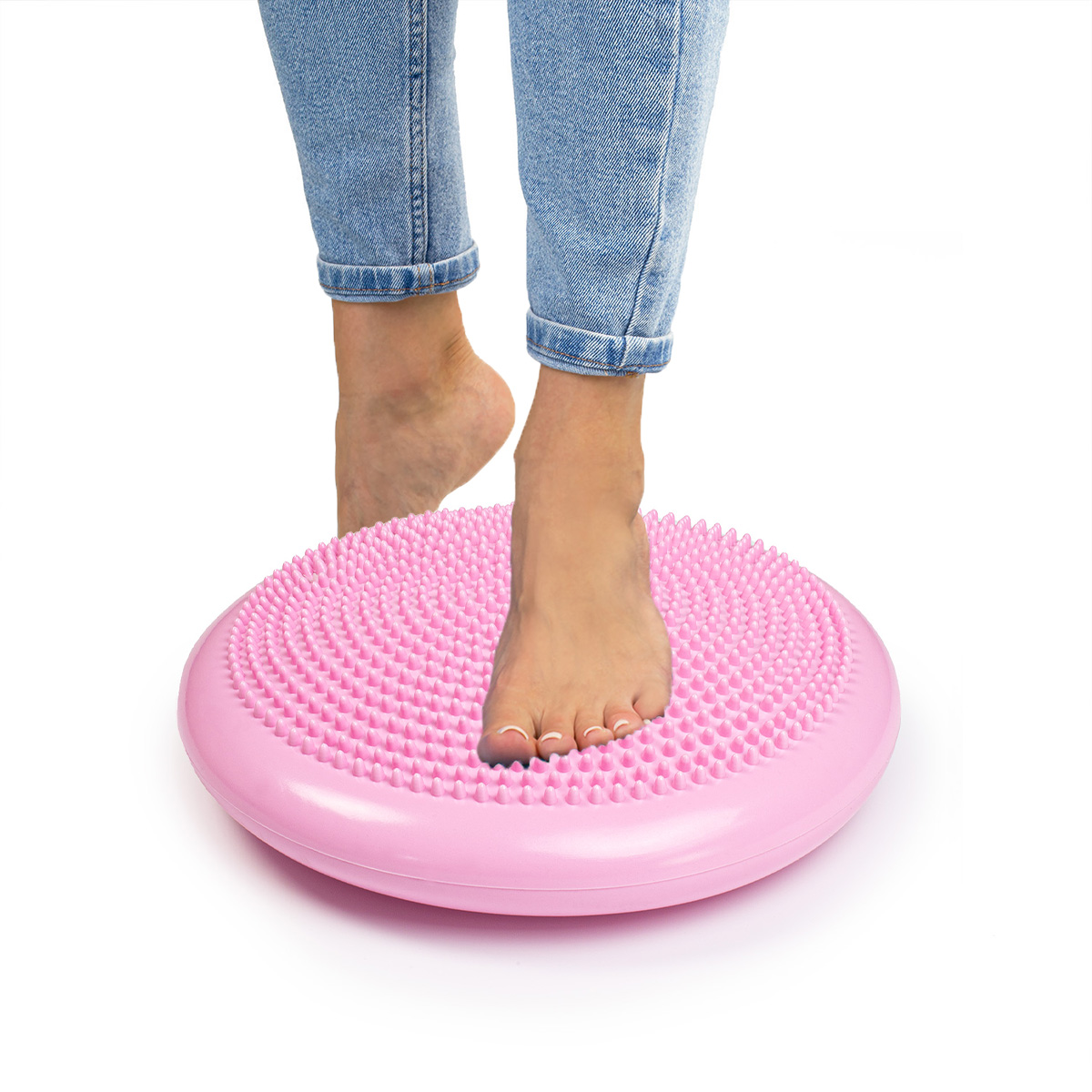 Poduszka sensoryczna dysk korekcyjny do ćwiczeń różowa