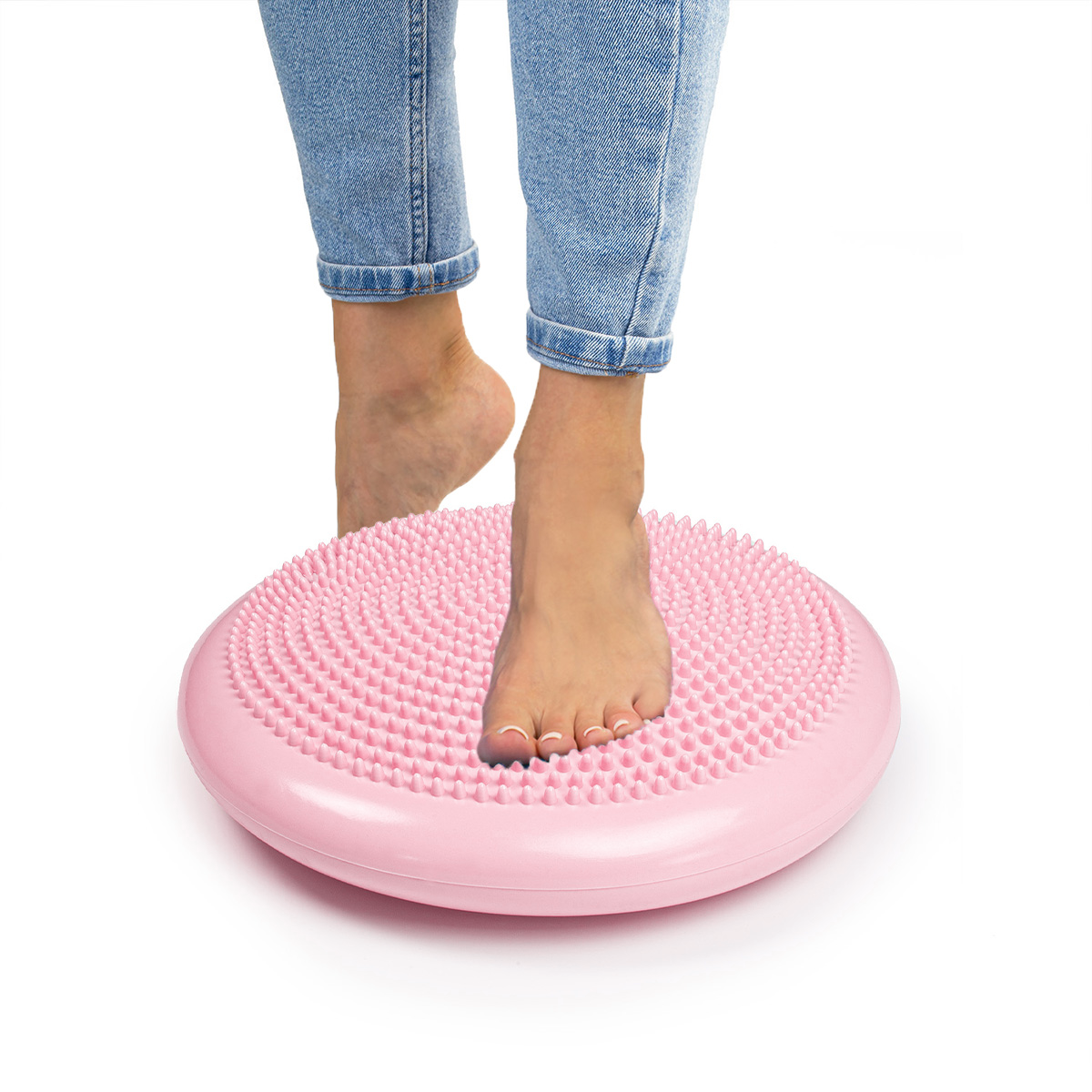 Poduszka sensoryczna dysk korekcyjny do ćwiczeń różowa