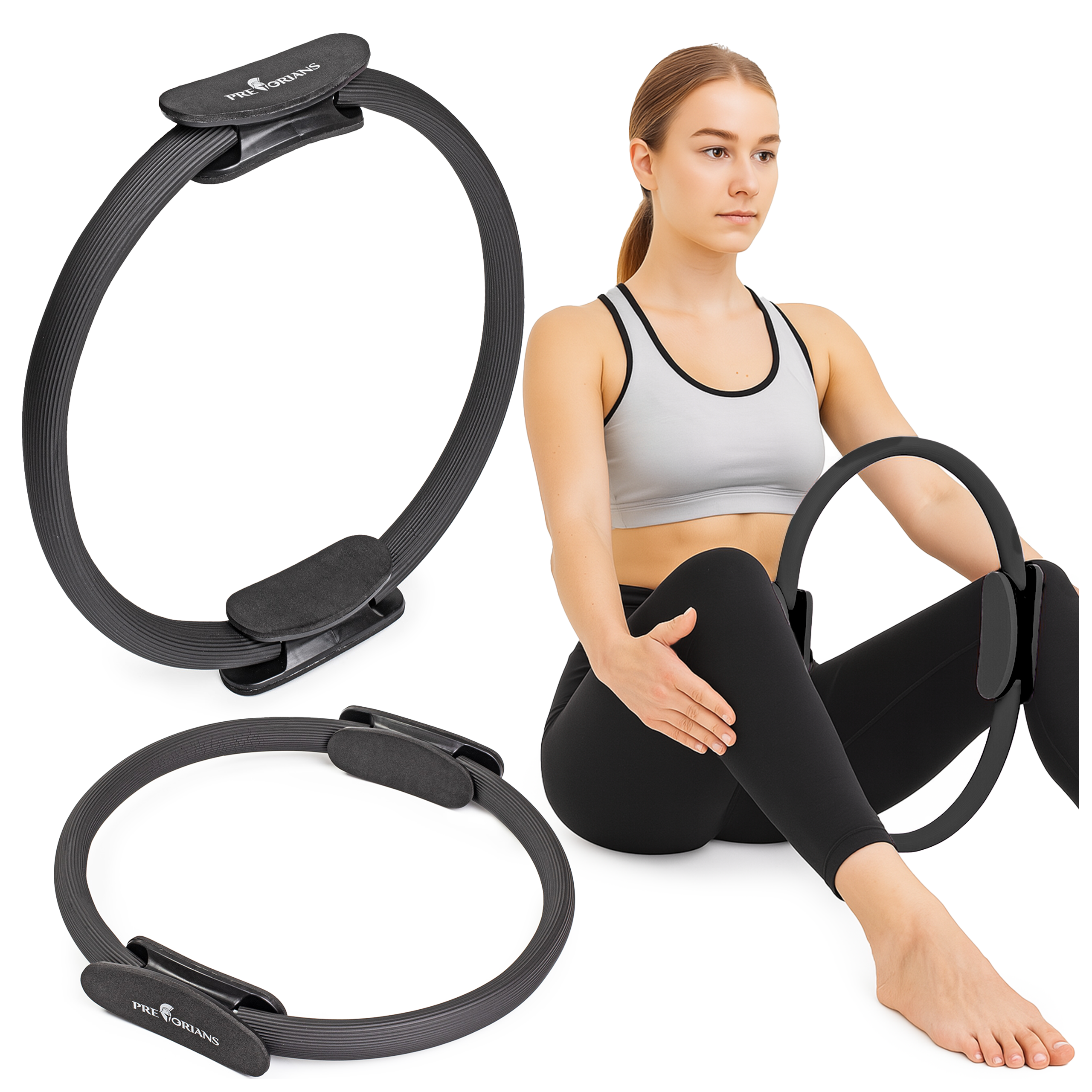 Obręcz do pilatesu jogi kółko do ćwiczeń ring Pretorians czarne