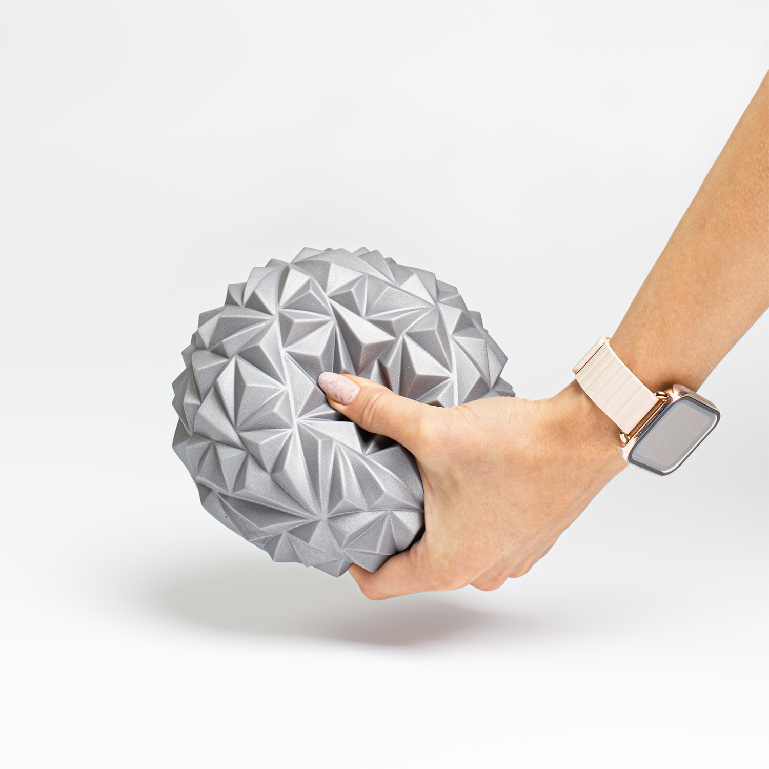 Półkula sensoryczna półjeżyk do rehabilitacji masażu srebrna