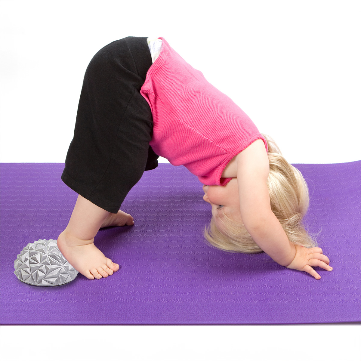 Półkula sensoryczna półjeżyk do rehabilitacji masażu srebrna