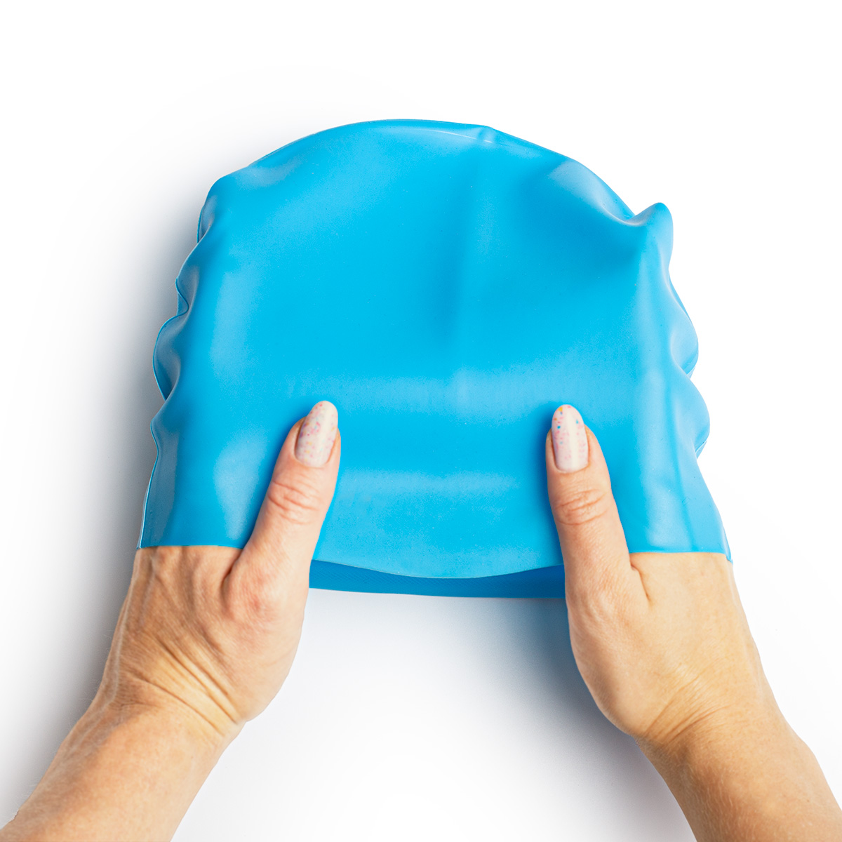 Czepek silikonowy na basen pływacki kąpielowy CP10 niebieski