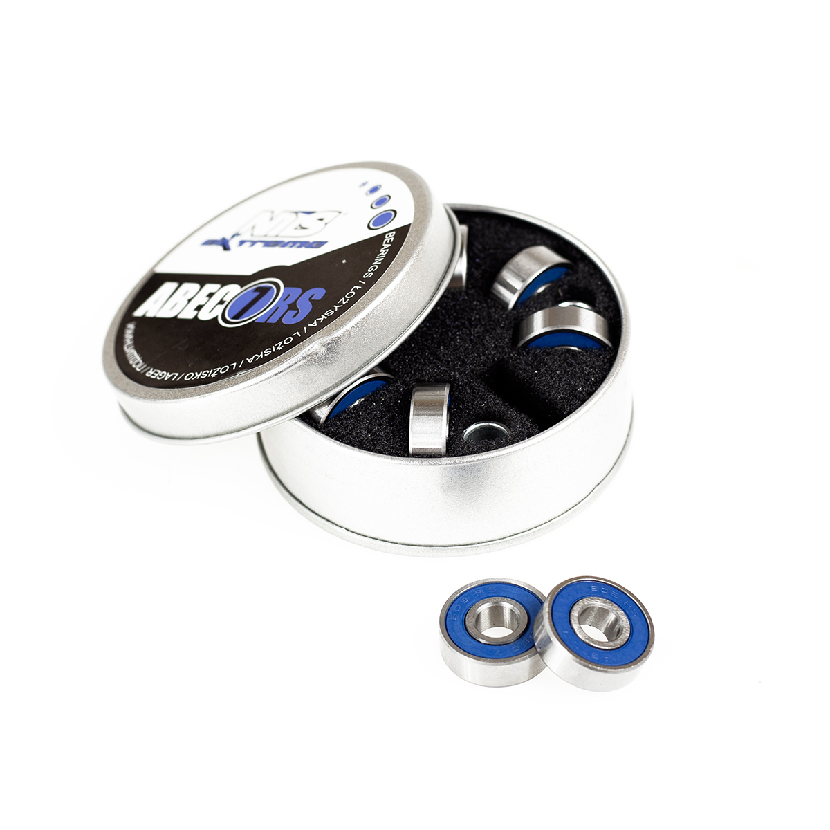 ŁOŻYSKA ABEC- 7 RS NIEBIESKI CARBON (8szt.) Nils Extreme