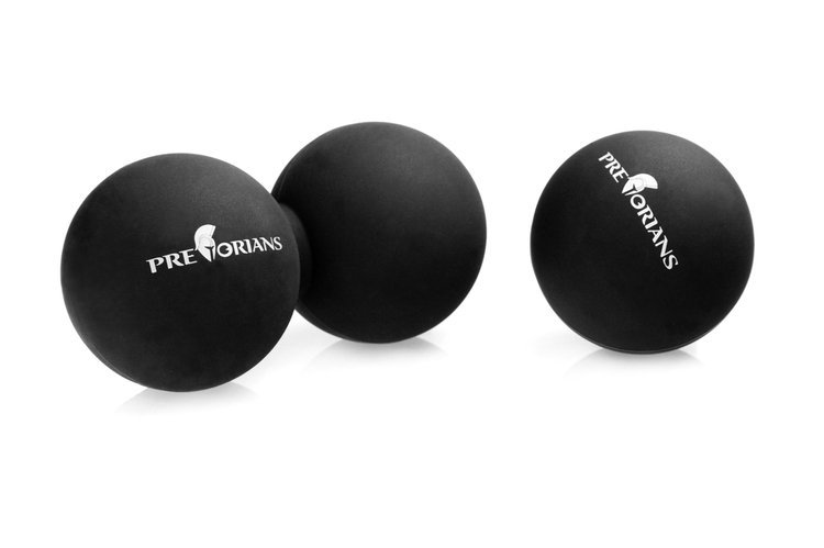 Zestaw piłek lacrosse pojedyncza i podwójna do masażu Pretorians