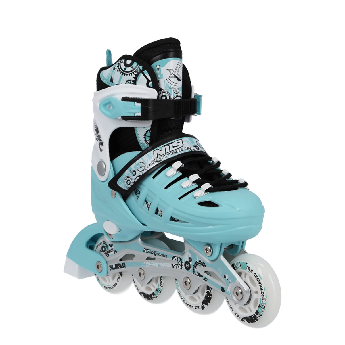 NH10905A łyżwy/rolki/wrotki 4w1 czarne L Nils Extreme