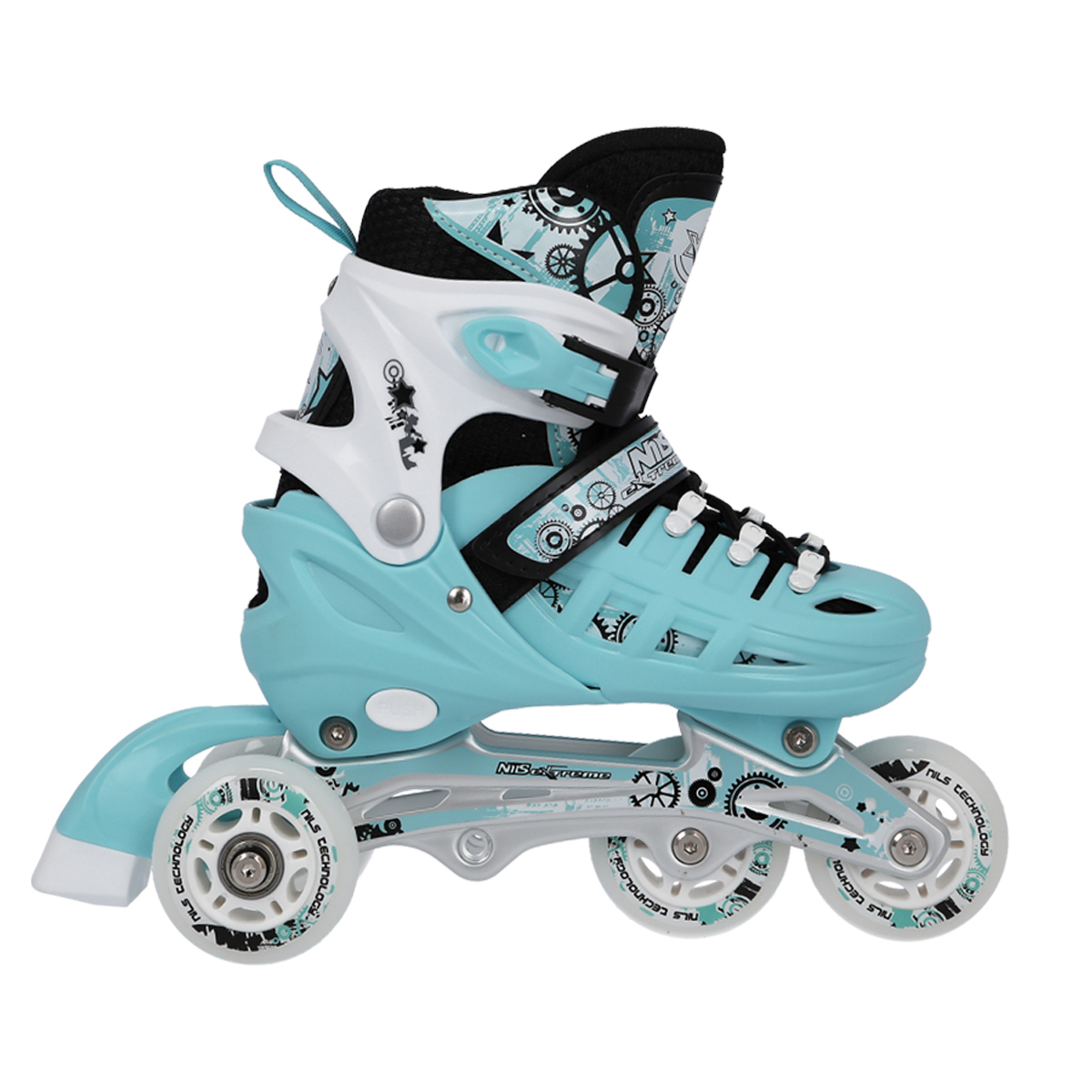 NH10905A łyżwy/rolki/wrotki 4w1 czarne L Nils Extreme