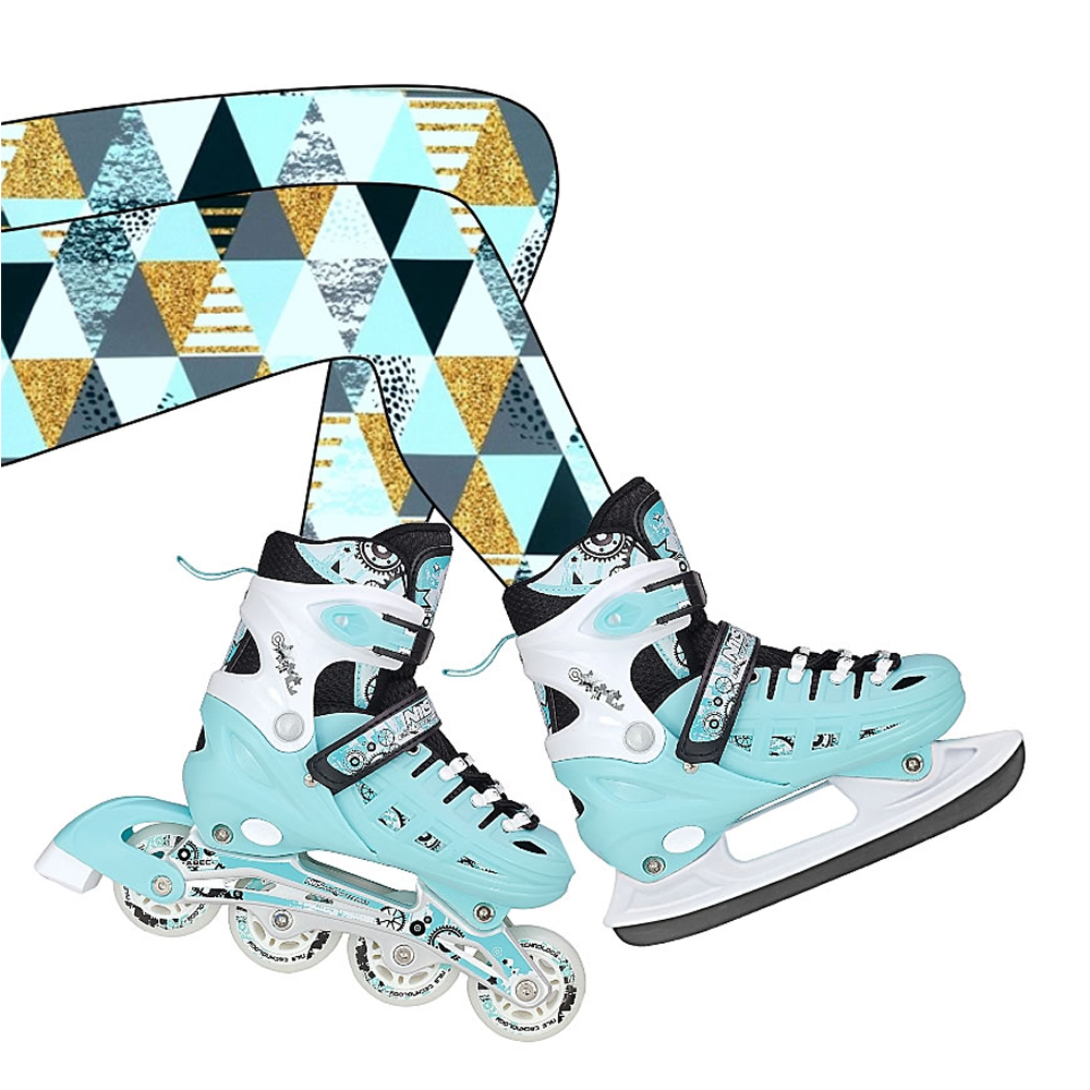 NH10905A łyżwy/rolki/wrotki 4w1 czarne L Nils Extreme