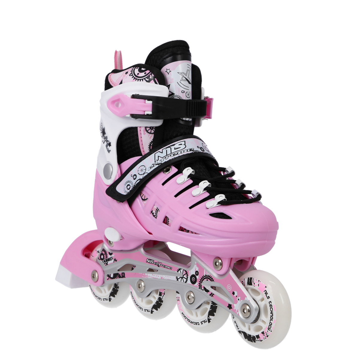 NH10905A łyżwy/rolki/wrotki 4w1 różowe S Nils Extreme