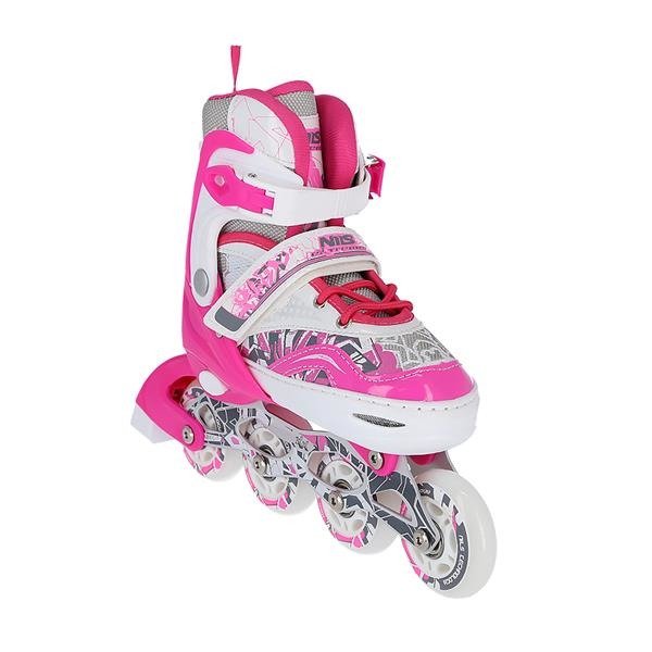 Łyżwy/rolki 2w1 NF10927A ciemno różowe L Nils Extreme