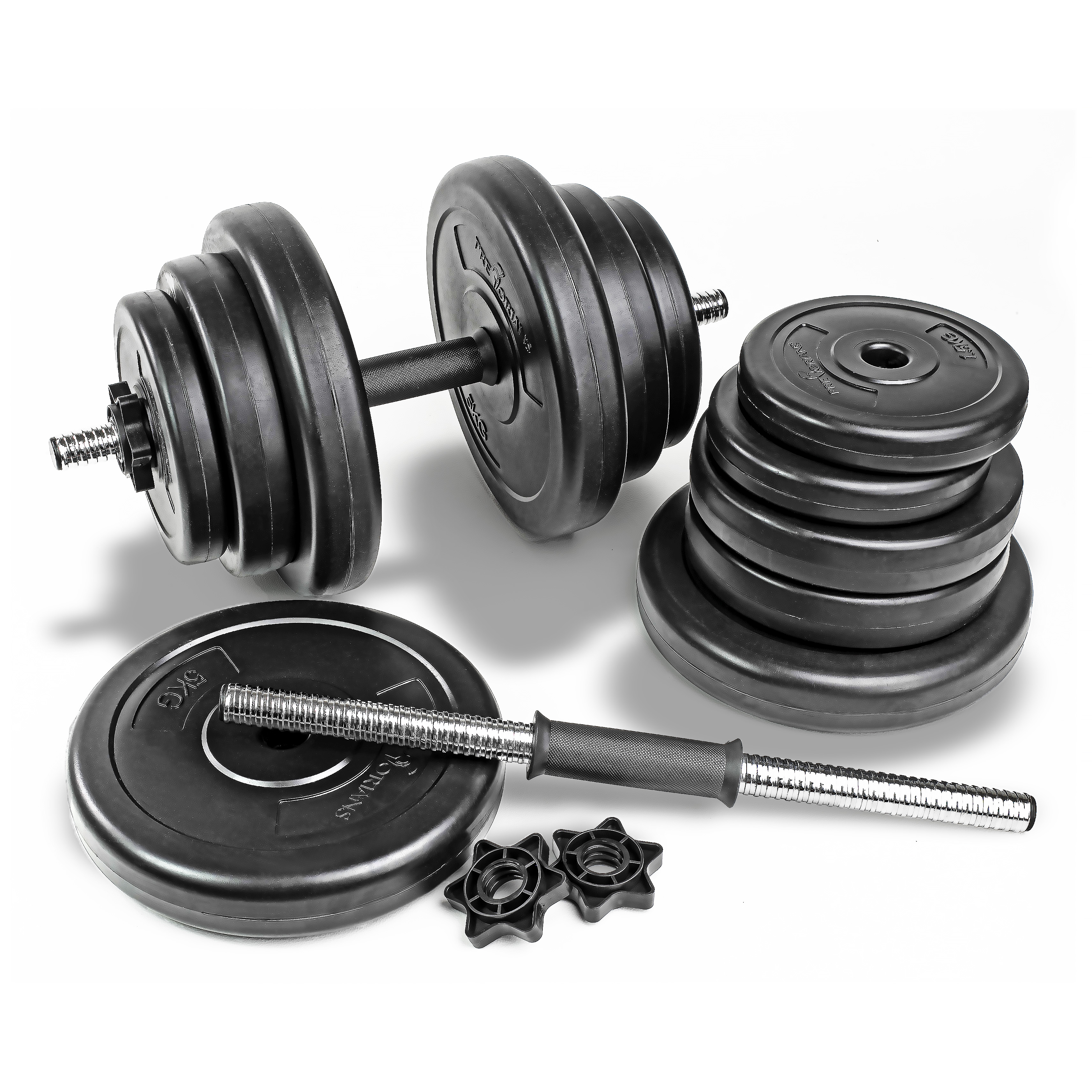 Zestaw hantli 2x20kg bitumiczne