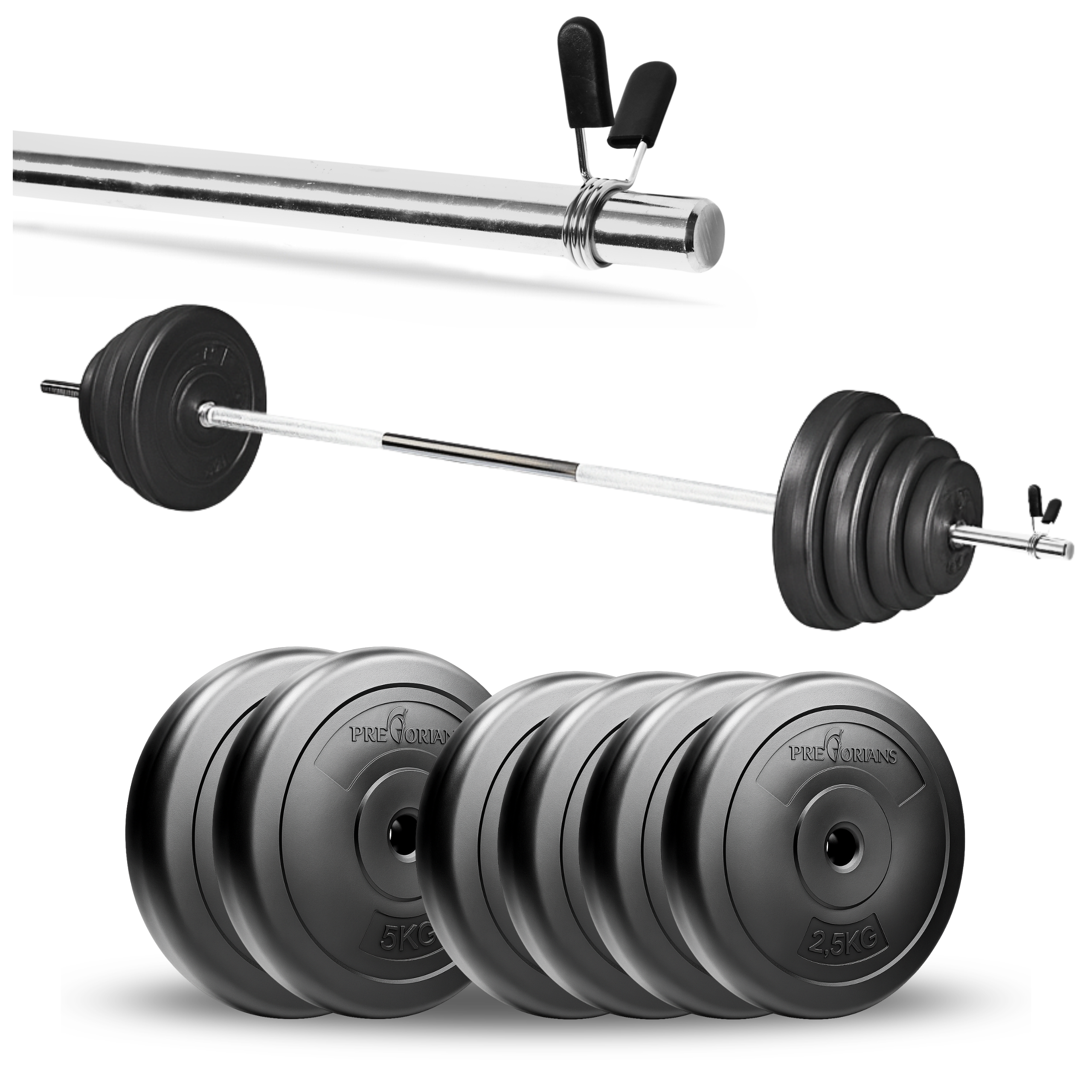 Zestaw do ćwiczeń 27kg z gryfem prostym 180 cm i nakładem obciążeń
