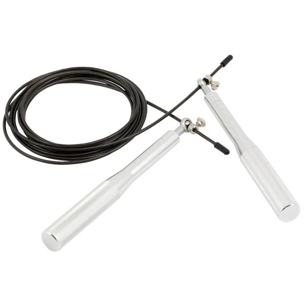 Skakanka aluminiowa z łożyskami regulowana czarno-srebrna SK52 HMS